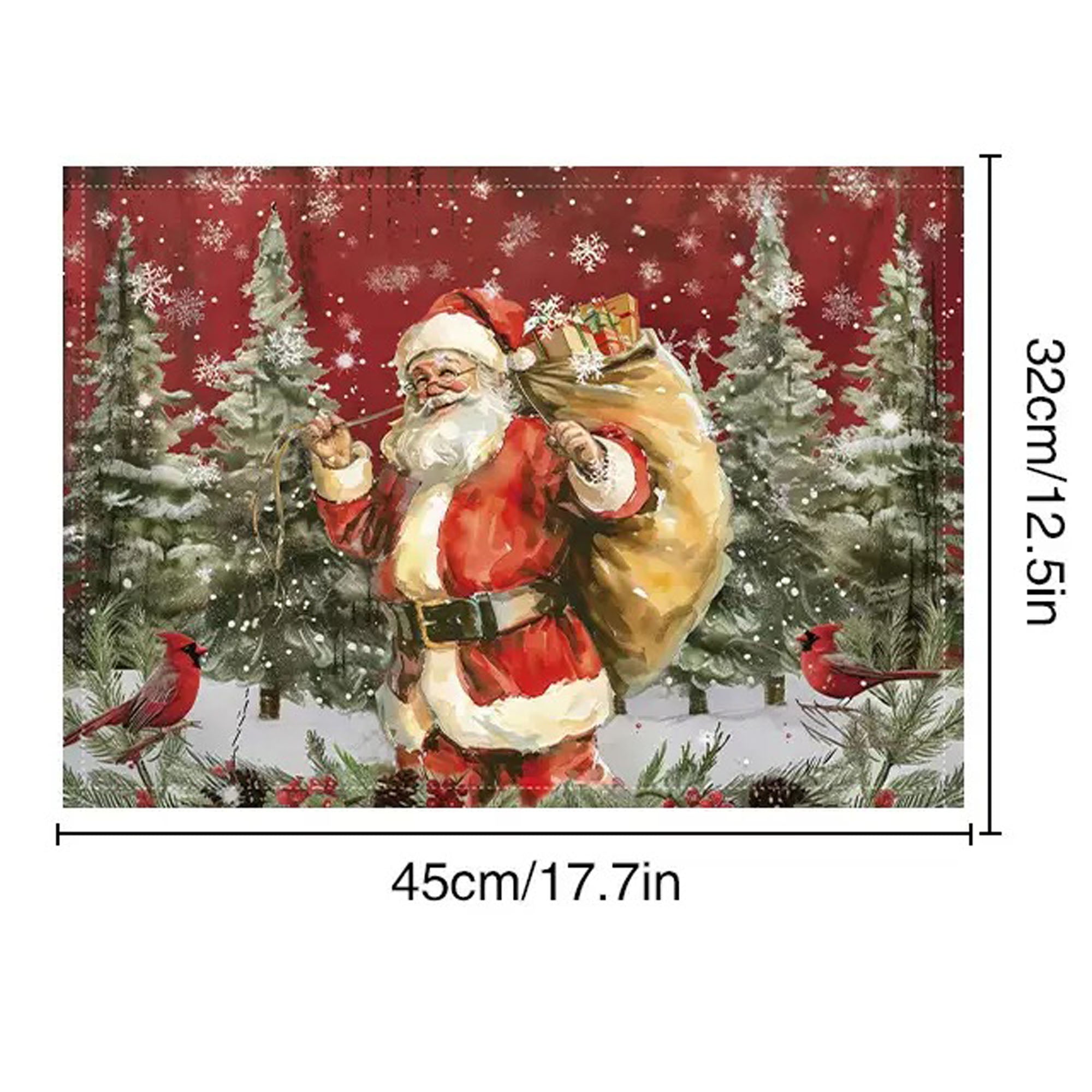 Natural Linen Christmas Table Mats