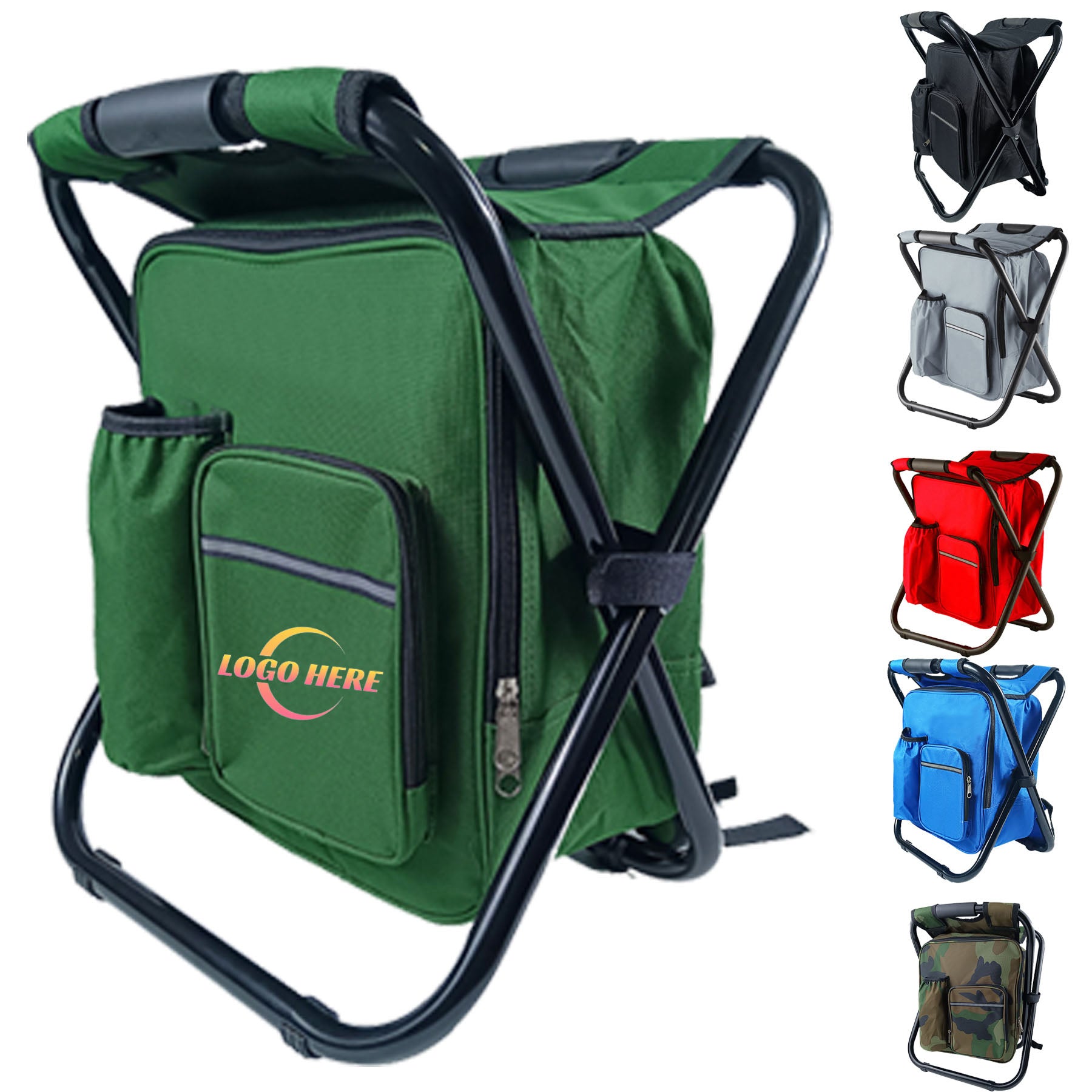 Collapsible Fishing Stool With Cooler Bag