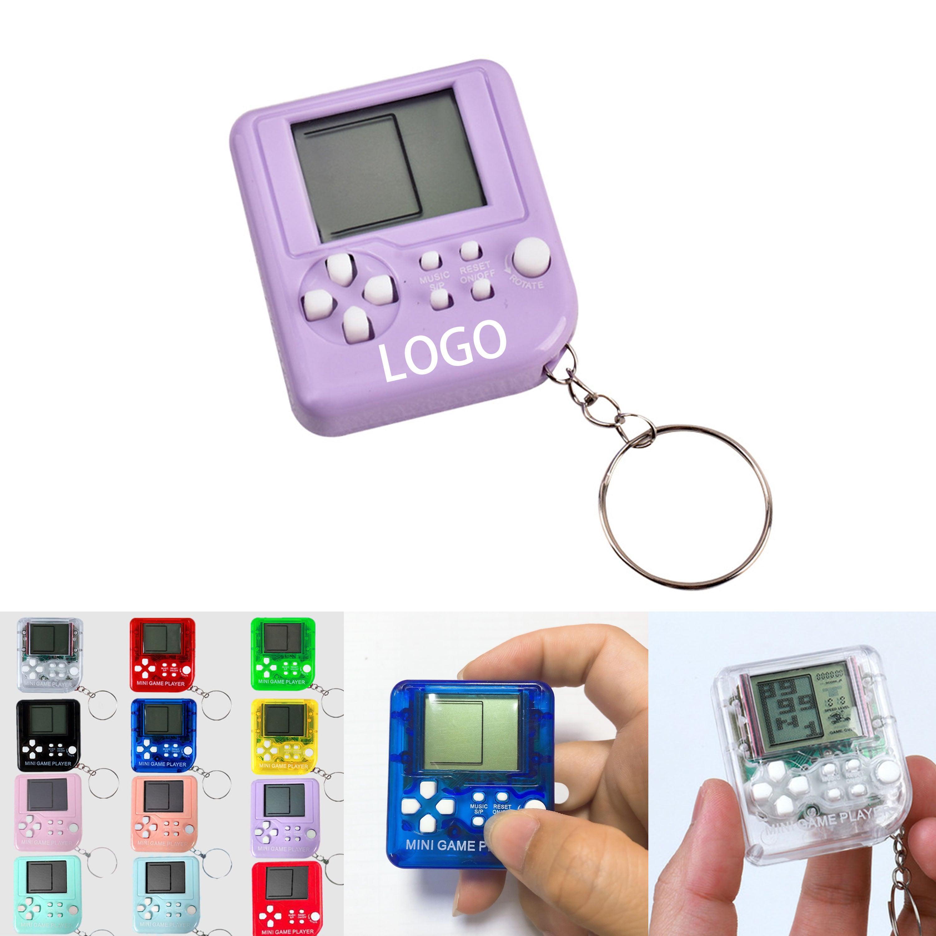 Mini Tetris Game Console Keychain