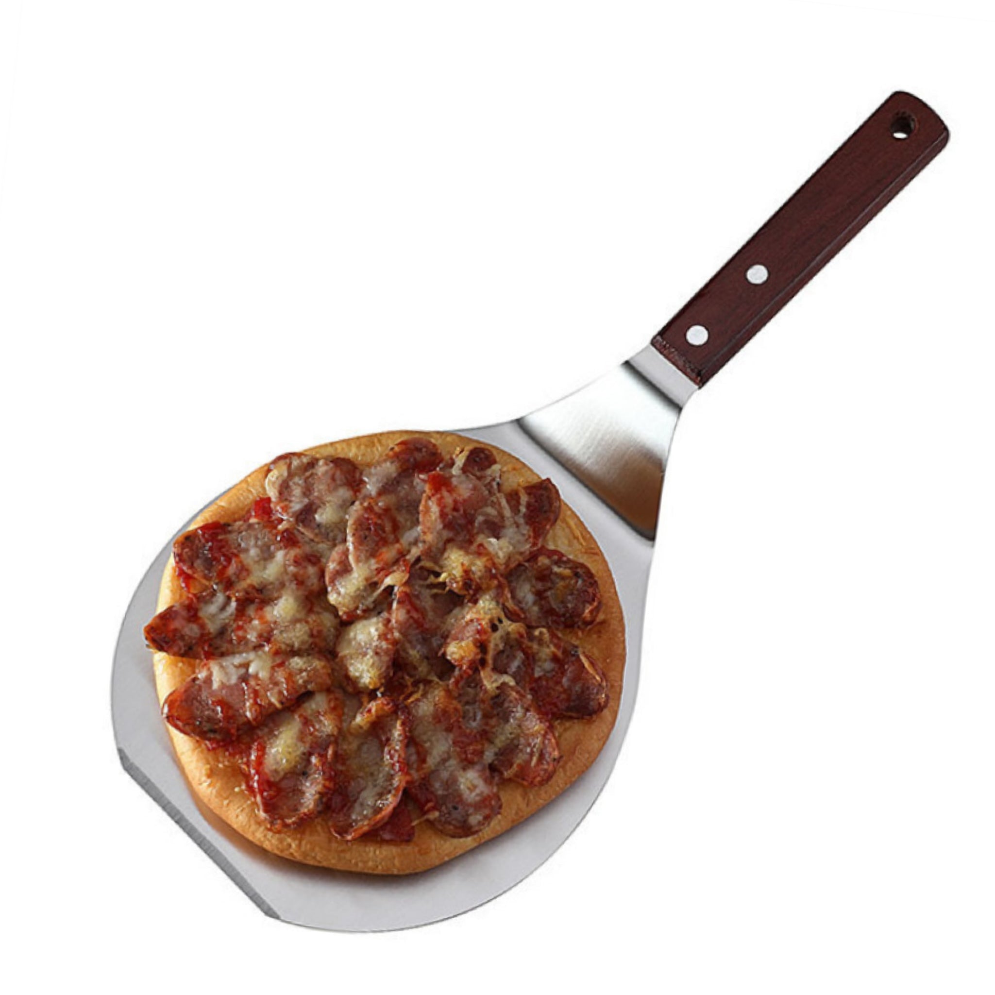 Round Wooden Handle Stainless Steel Pizza Peel