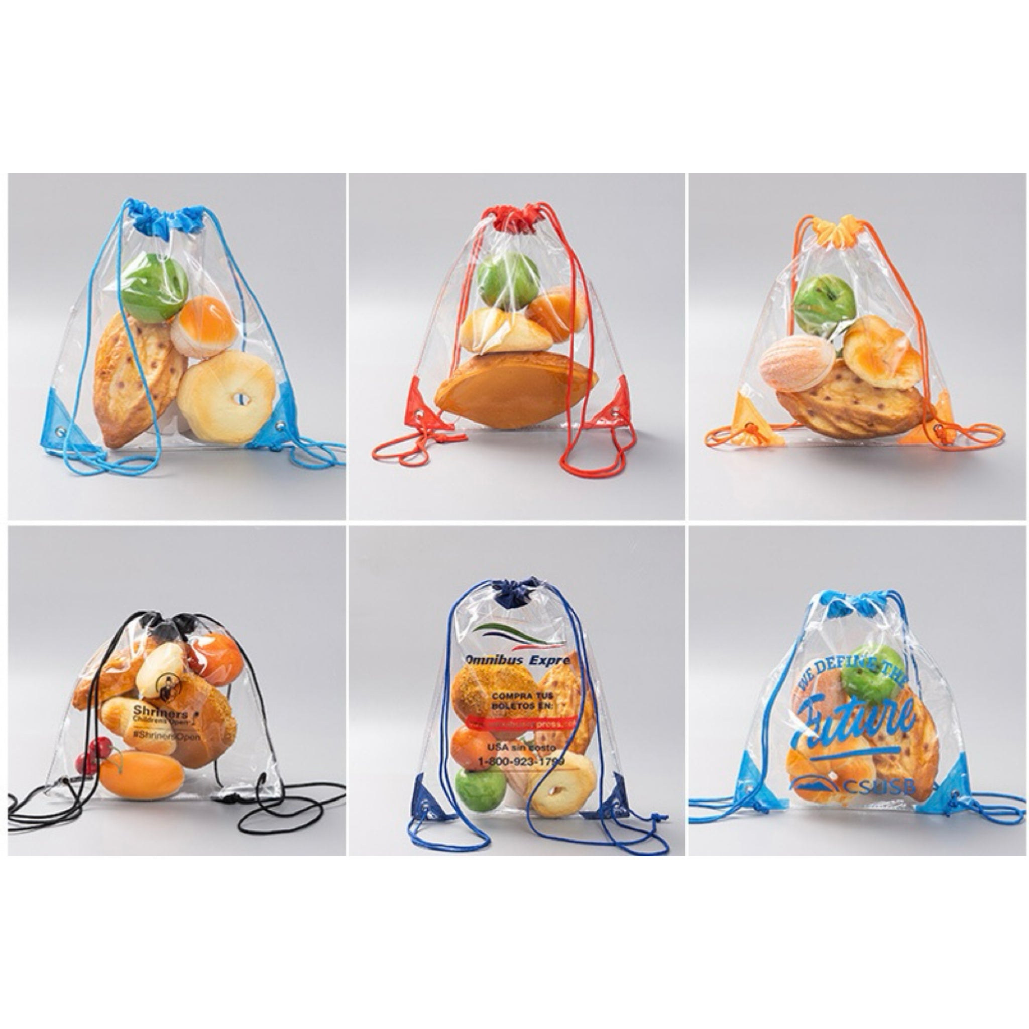 Clear PVC Drawstring Bag