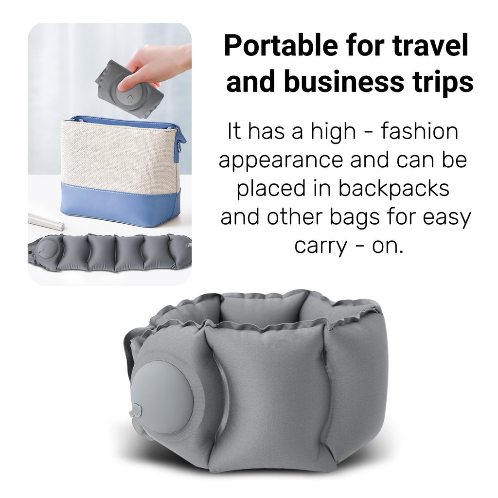 Press-To-Inflate U-Shaped Neck Pillow For The Neck