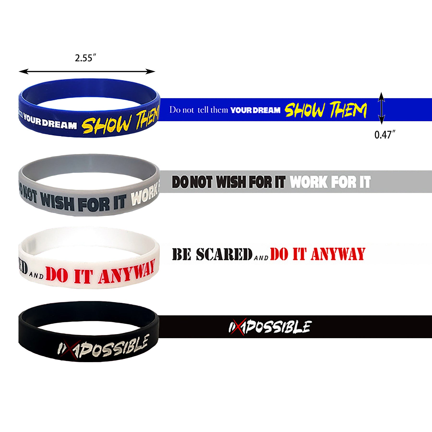 Solid Colored Silicone Wristband