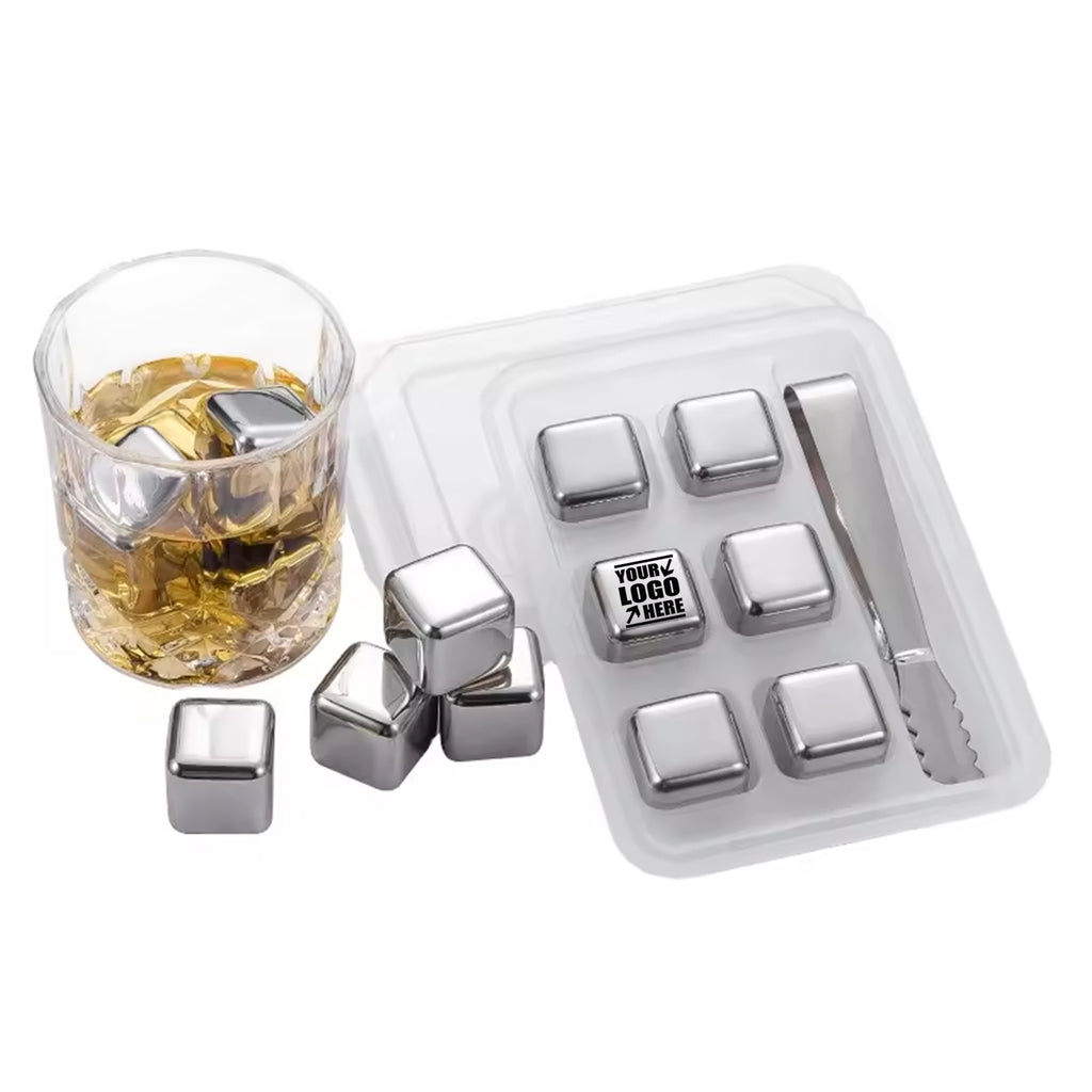 6 Pcs Stainless Steel Ice Cubes Set