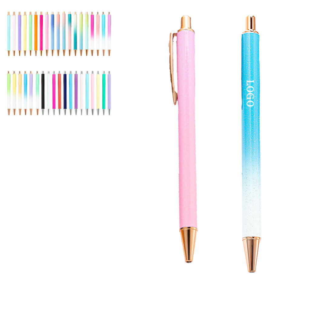 Glitter Push-Action Pen