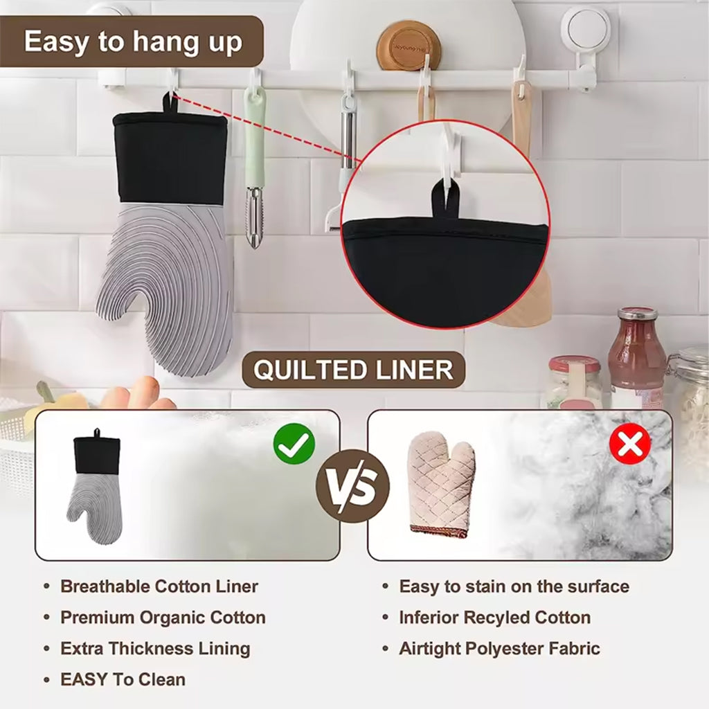 Non-Slip Silicone Oven Mitt