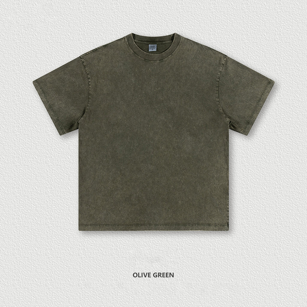 275G Washed Batik Crewneck Short Sleeves