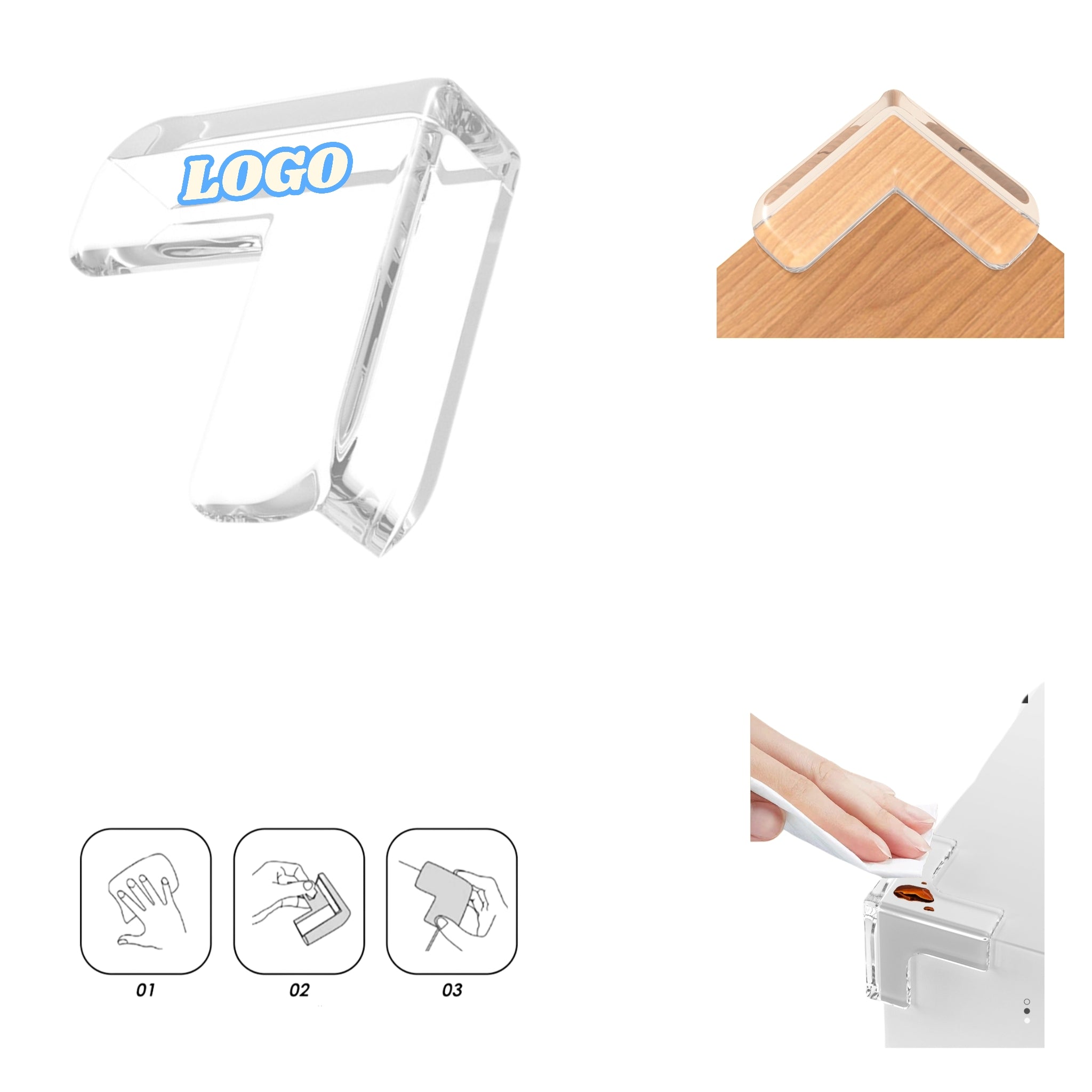 Infant Transparent Table Corner Protectors