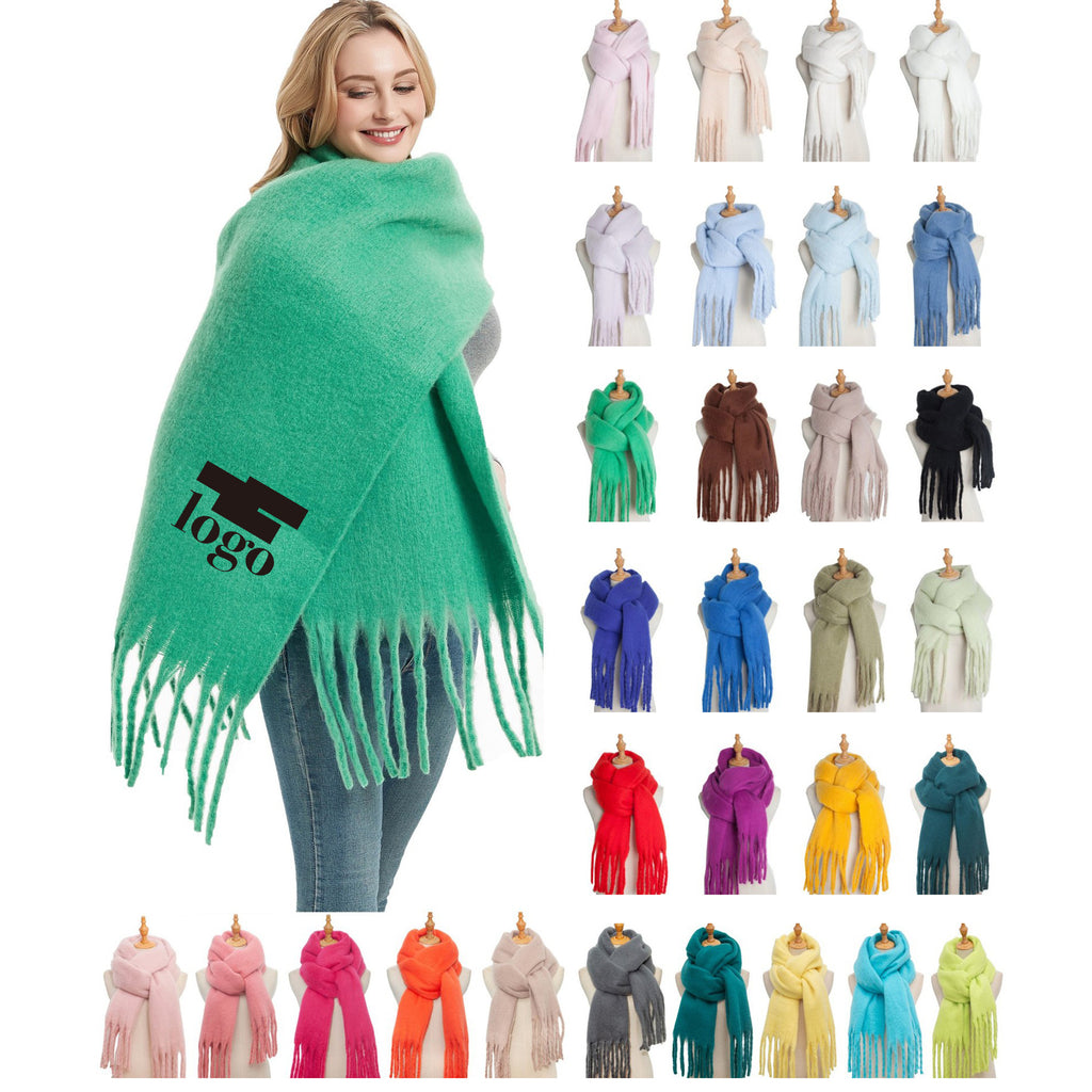 Thick Solid Color Shawl Scarf