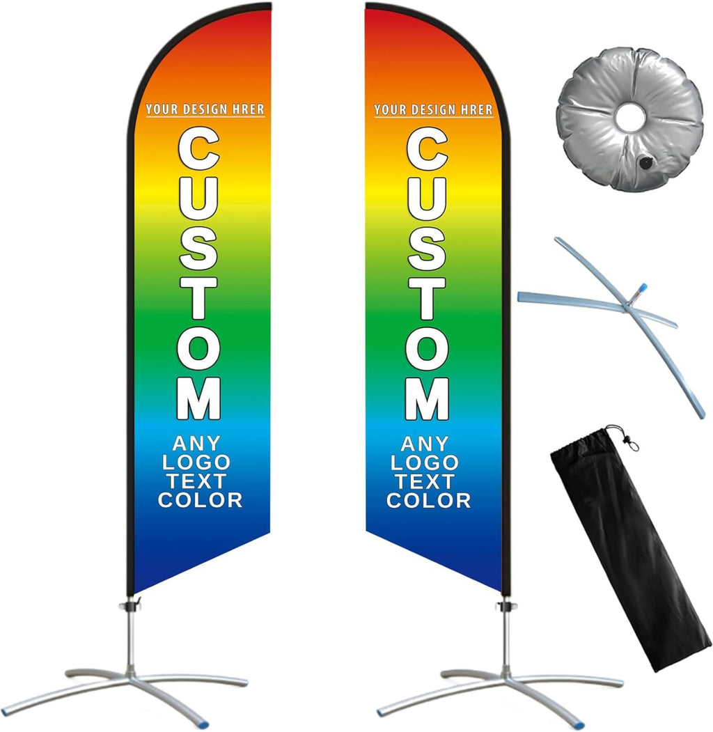 9' Polyester Warp Knitted Fabric Advertising Flag