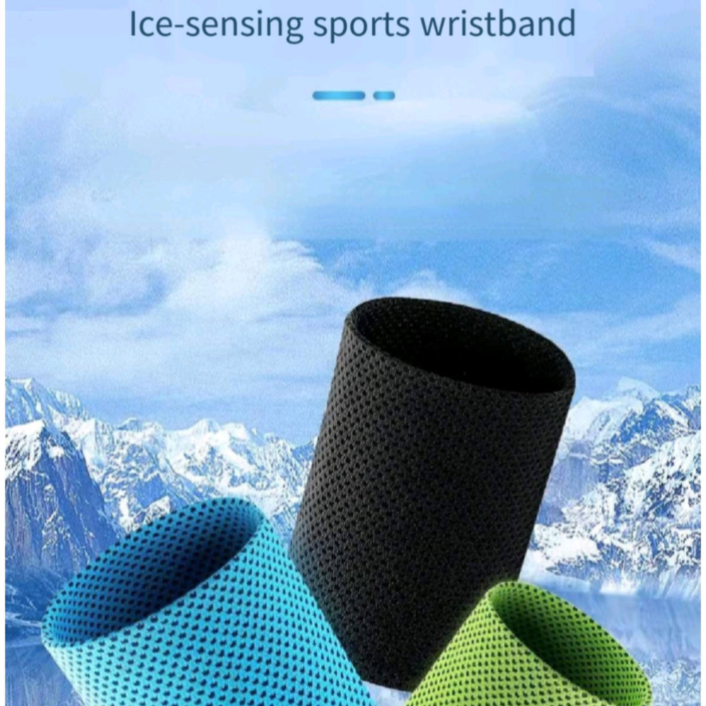 Cooling Wristband for Gym Running Sweat Wicking Support