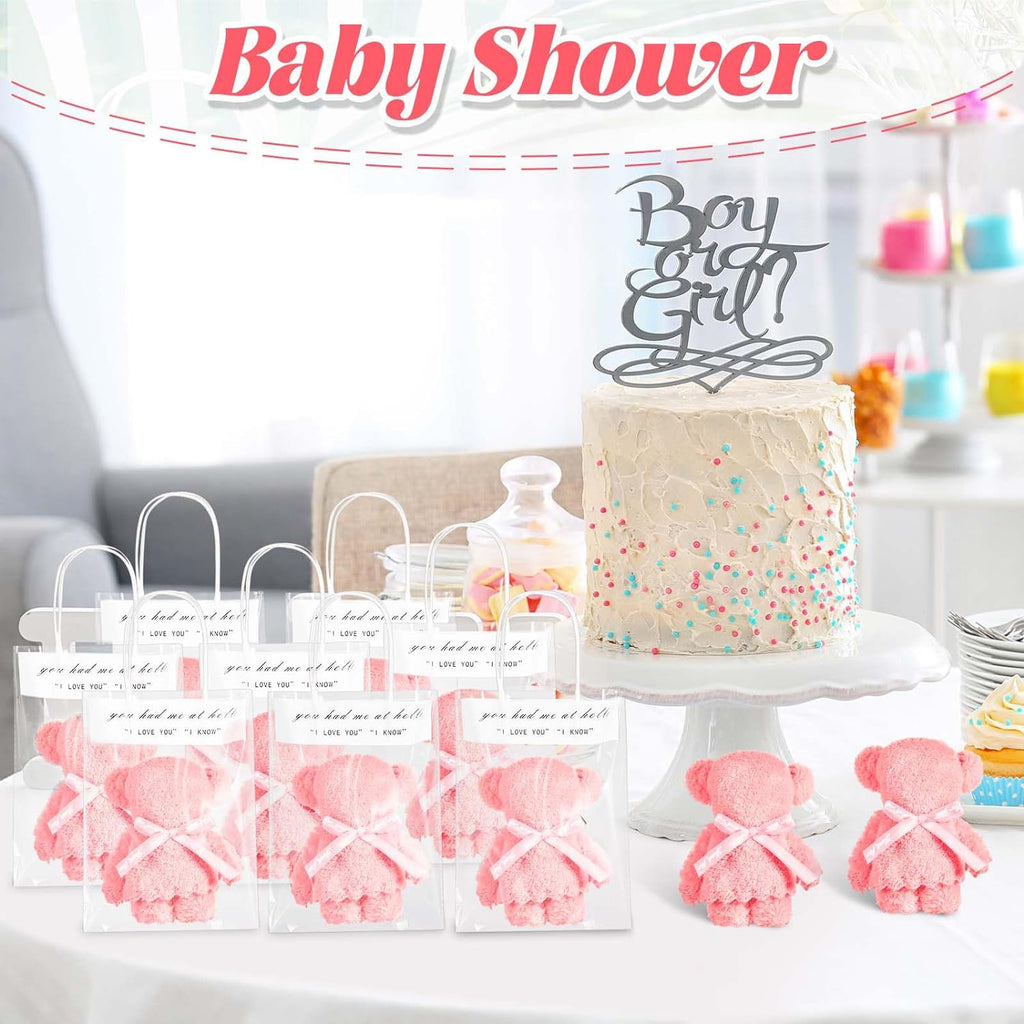 Coral Fleece Creative Bear Shaped Towel With Gift Bag