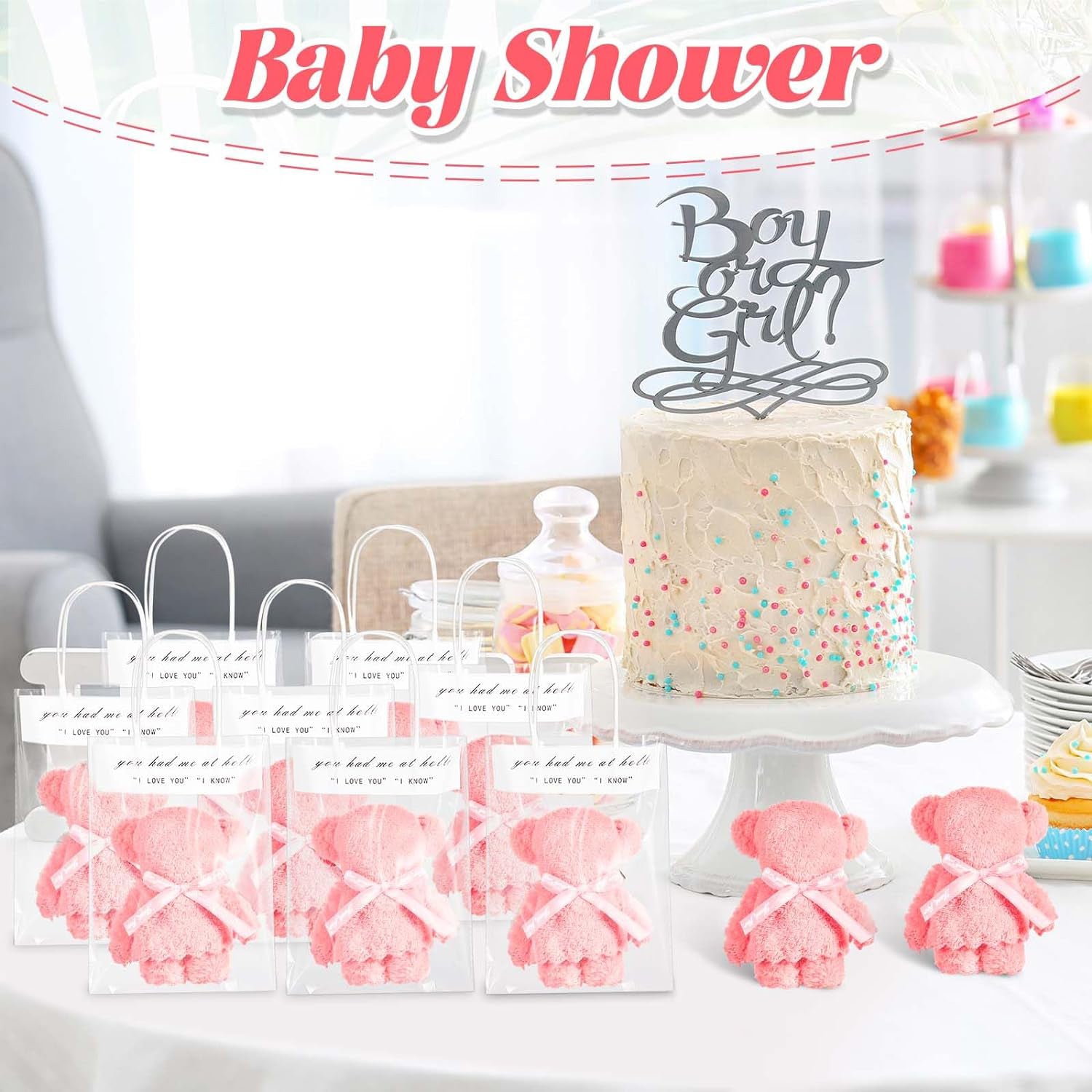 Coral Fleece Creative Bear Shaped Towel With Gift Bag