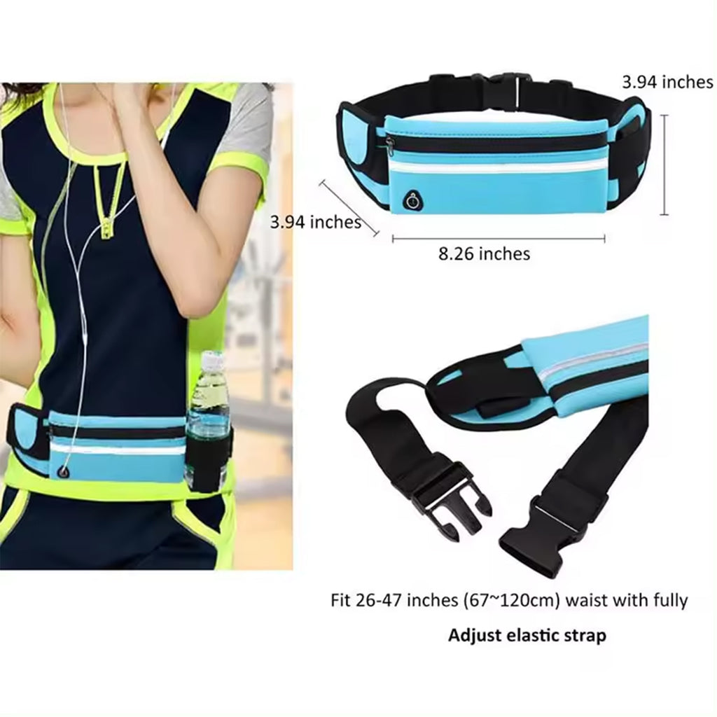 Unisex Sports Reflective Fanny Pack Running Belt Waist Bag