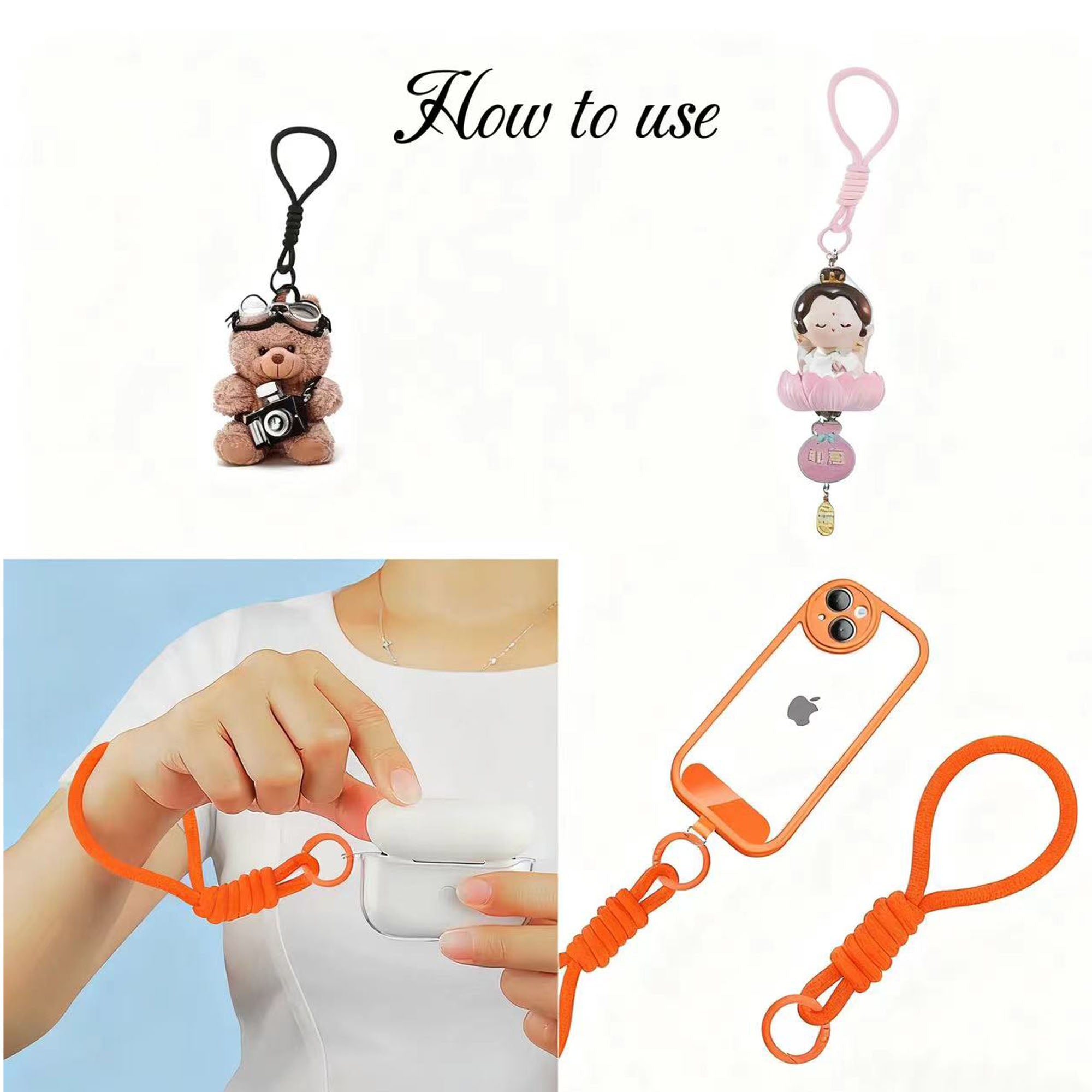 Multifunctional Nylon Braided Rope Keychain