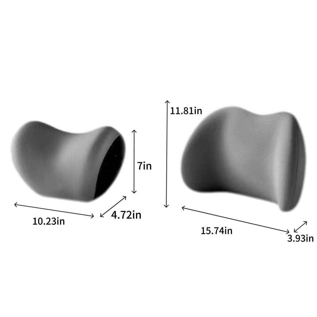 Car Headrest and Lumbar Support Set