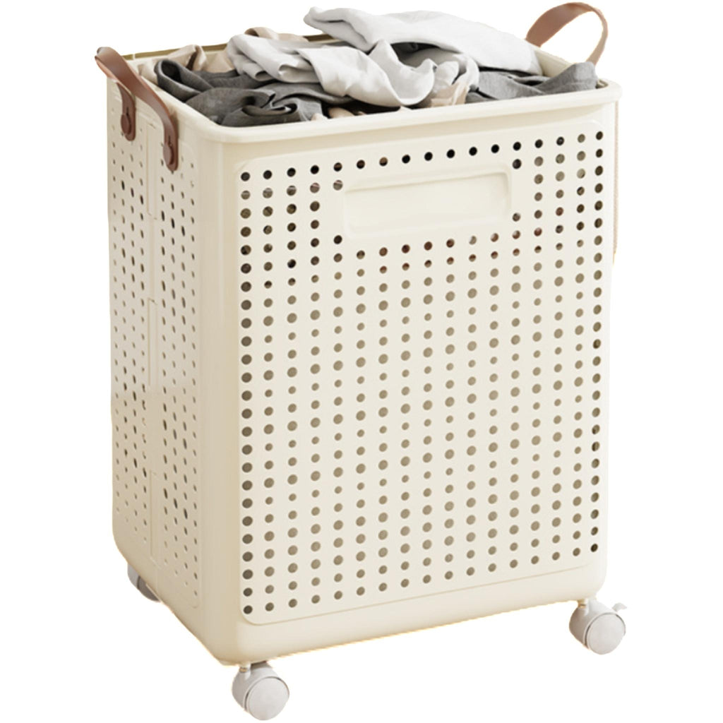 Foldable PP Laundry Basket with Wheels