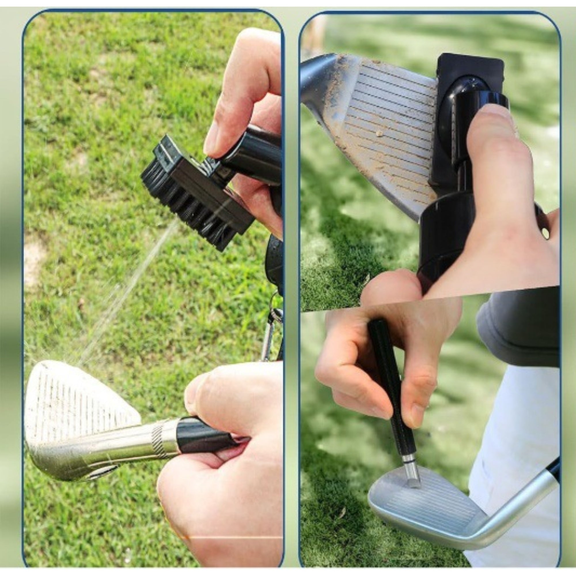 Push Type Golf Club Cleaning Brush