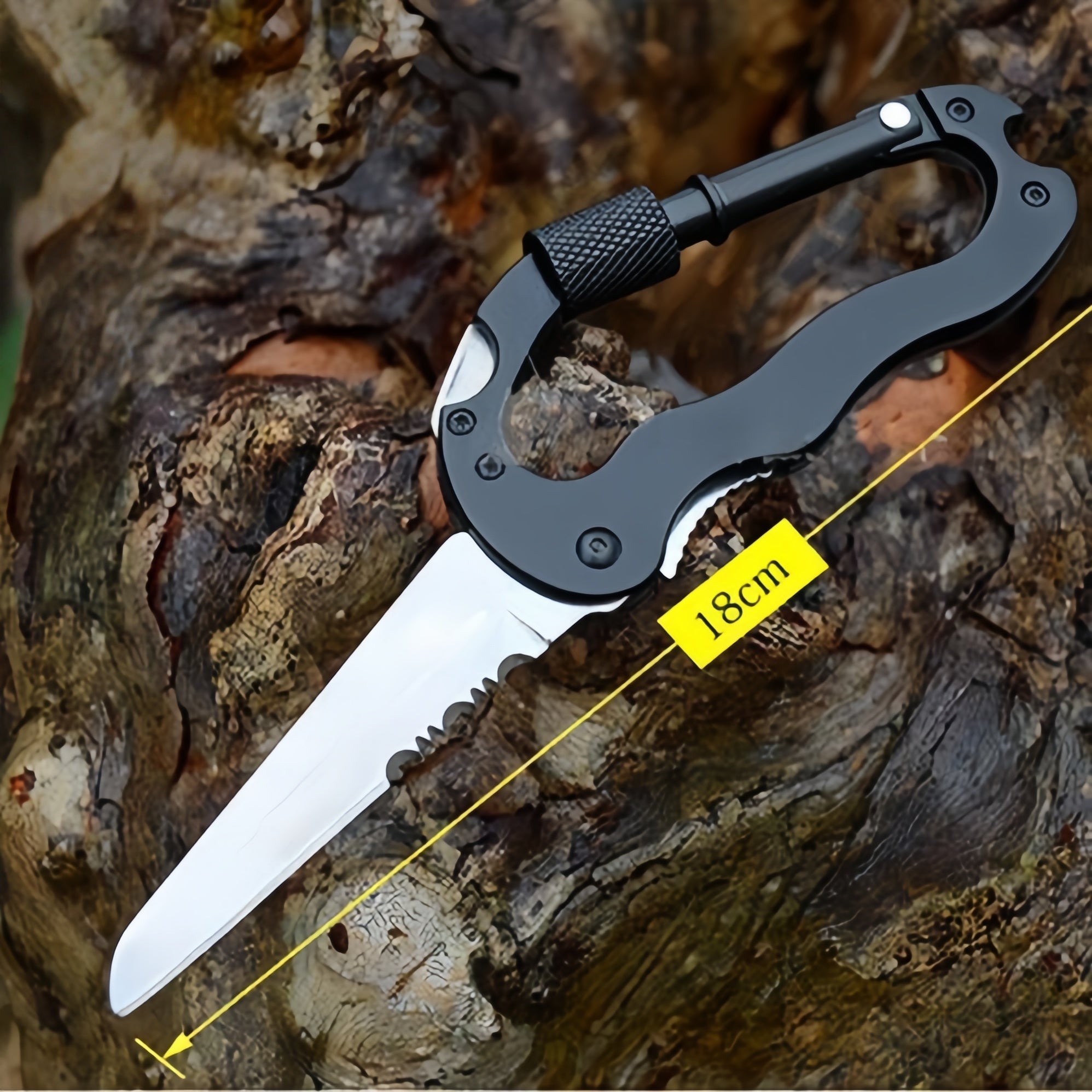 D-Type Carabiner Folding Knive
