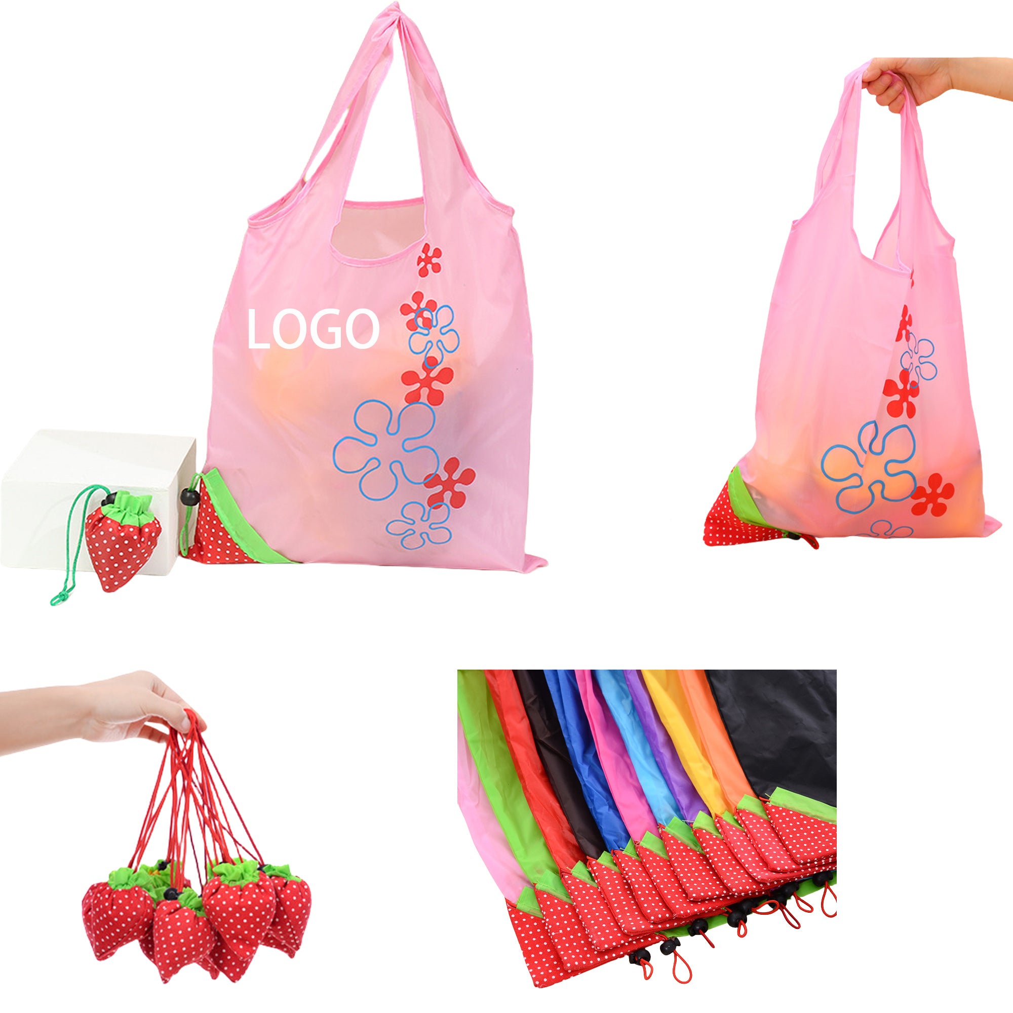 Folding Shopping Bag Strawberry Bag
