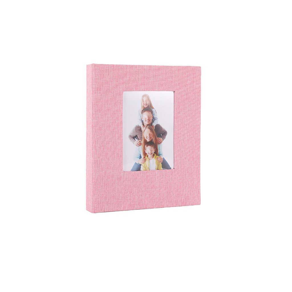 Fabric Linen Hardcover Photo Album 4x6 Inch Window Scrapbook