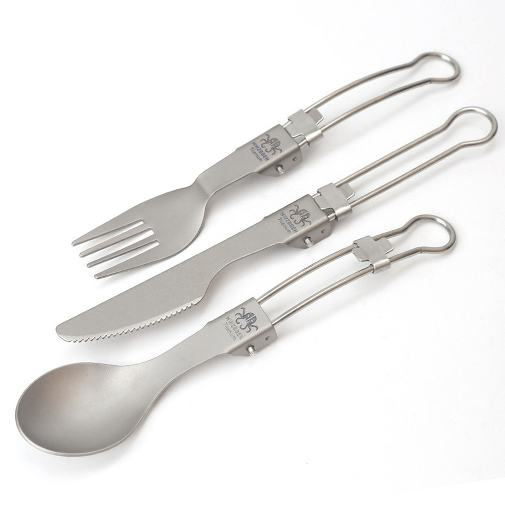 Titanium Folding Cutlery