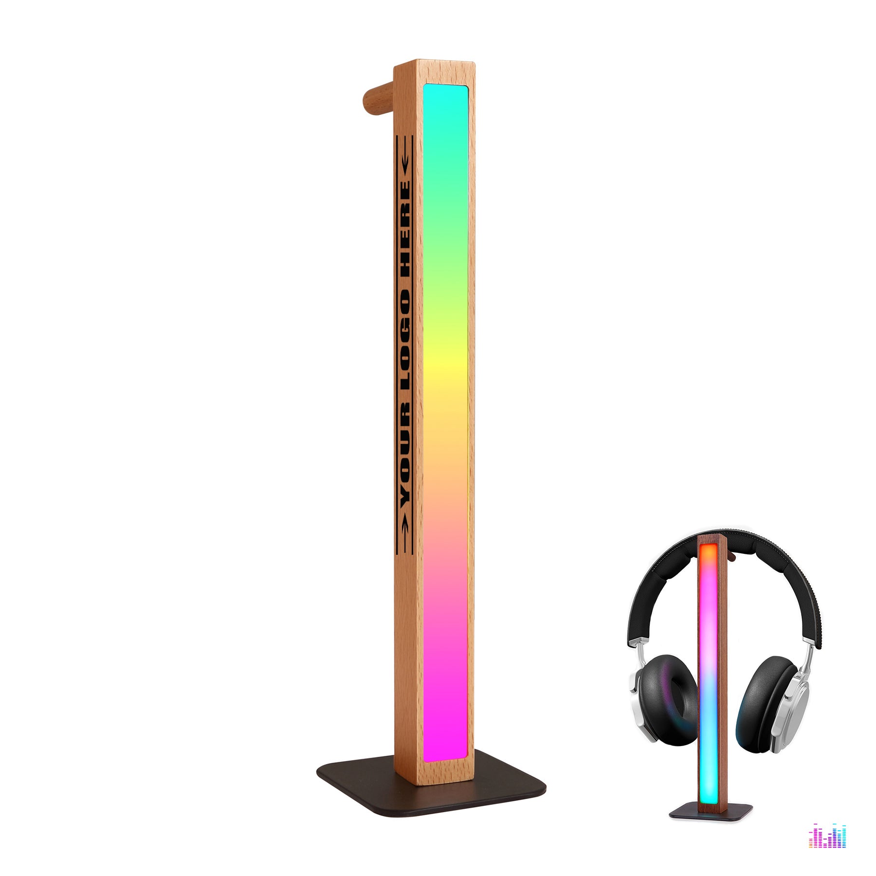 Rainbow Music LED Light Lamp With Headphone Stand