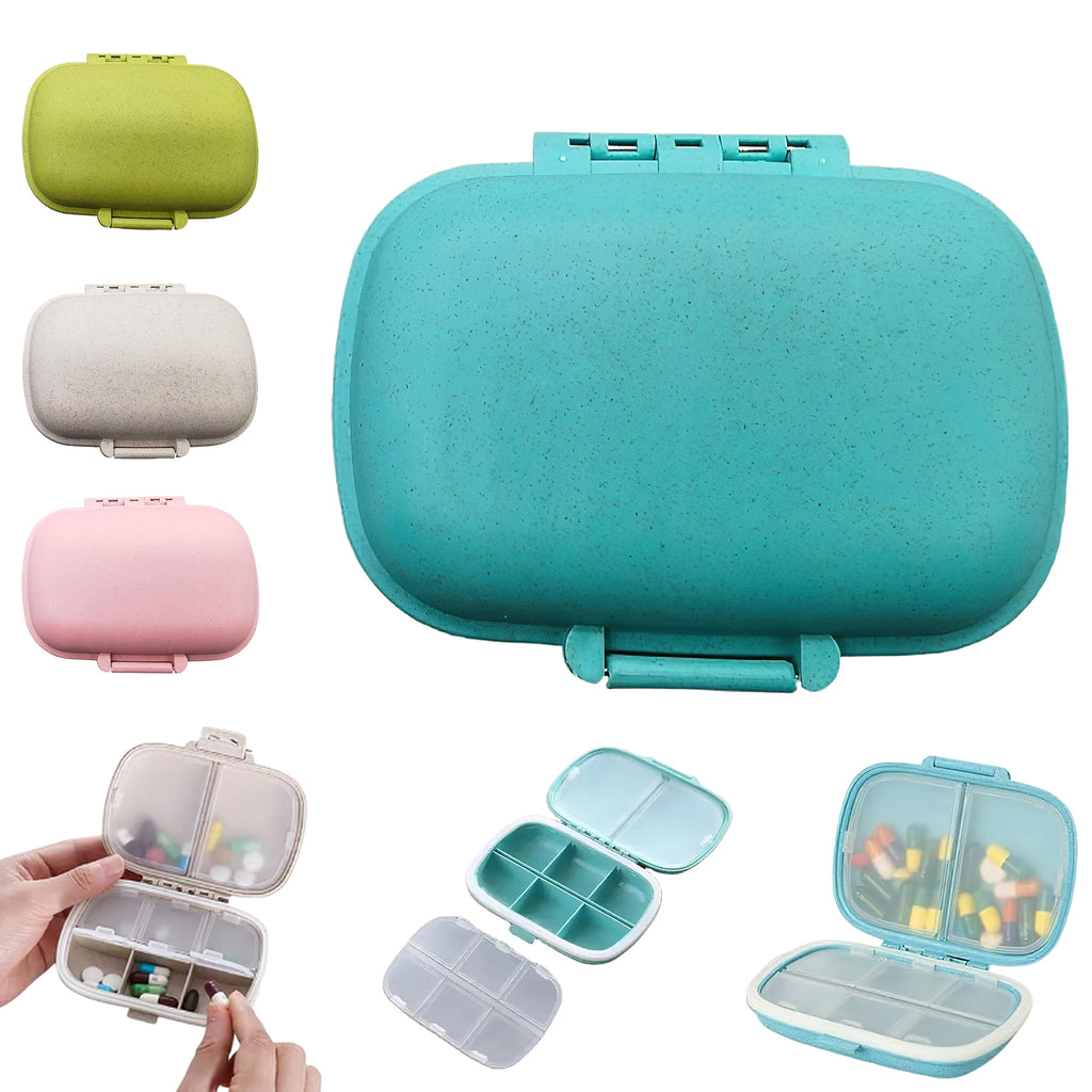 Small Pill Box 8 Compartments Pill Box Pocket Pill Box