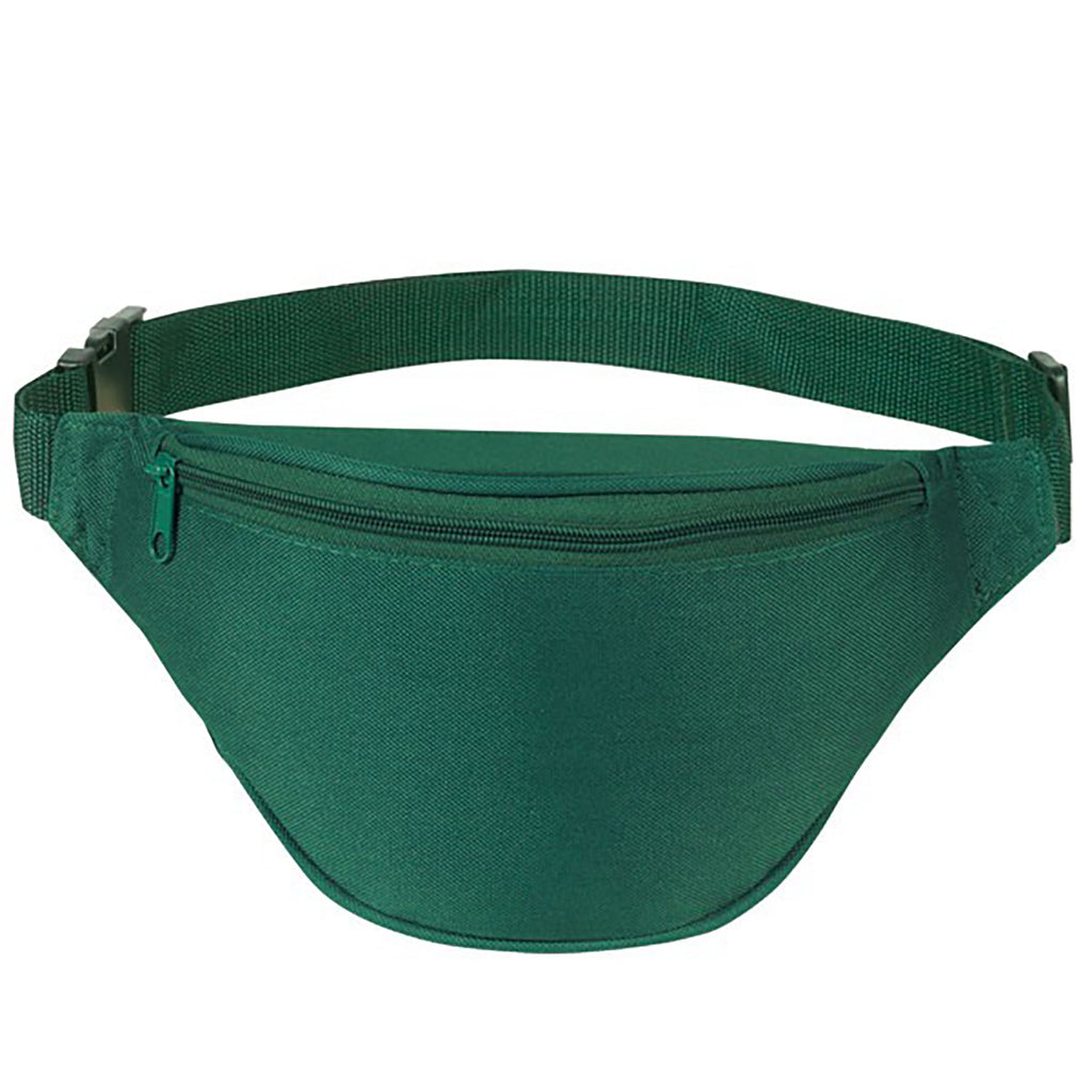 Reinforced 2 Zipper Canvas Crossbody Fanny Pack