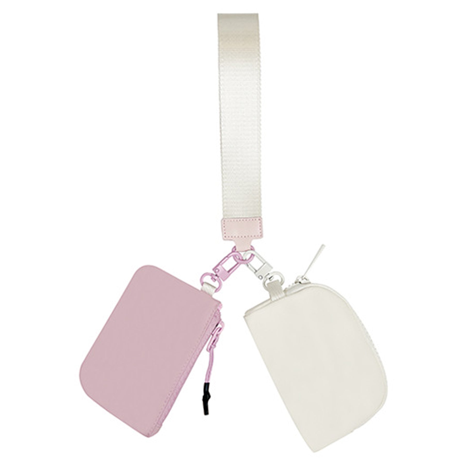 Mini Dual Pouch Wristlet Keychain Wallet