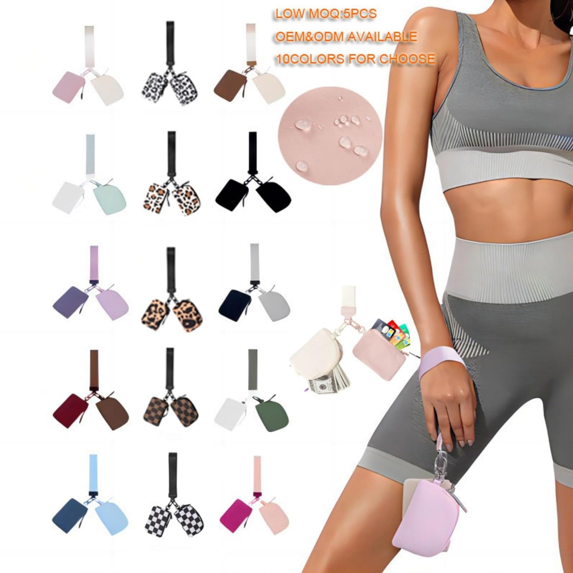 Mini Zip Around Keychain Wristlet Wallets