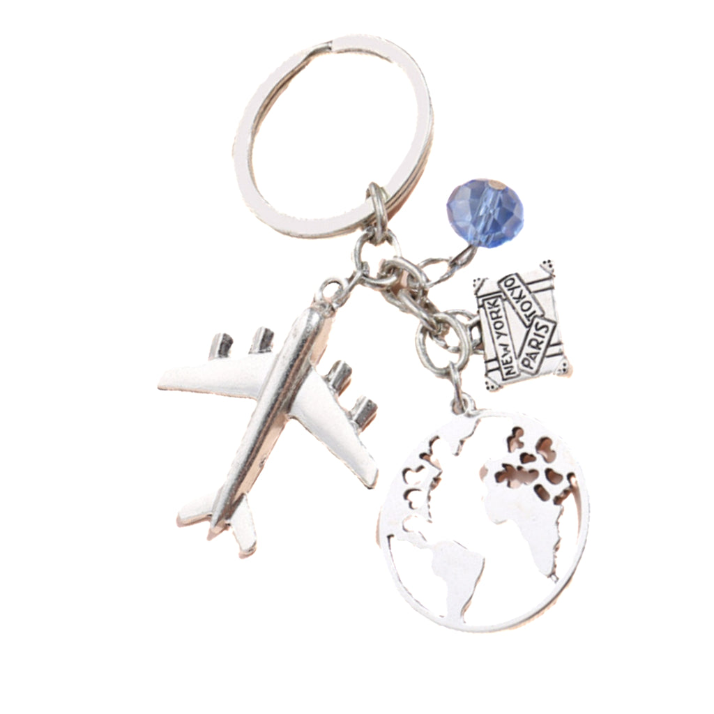 Airplane Travel - themed Keychain Pendant