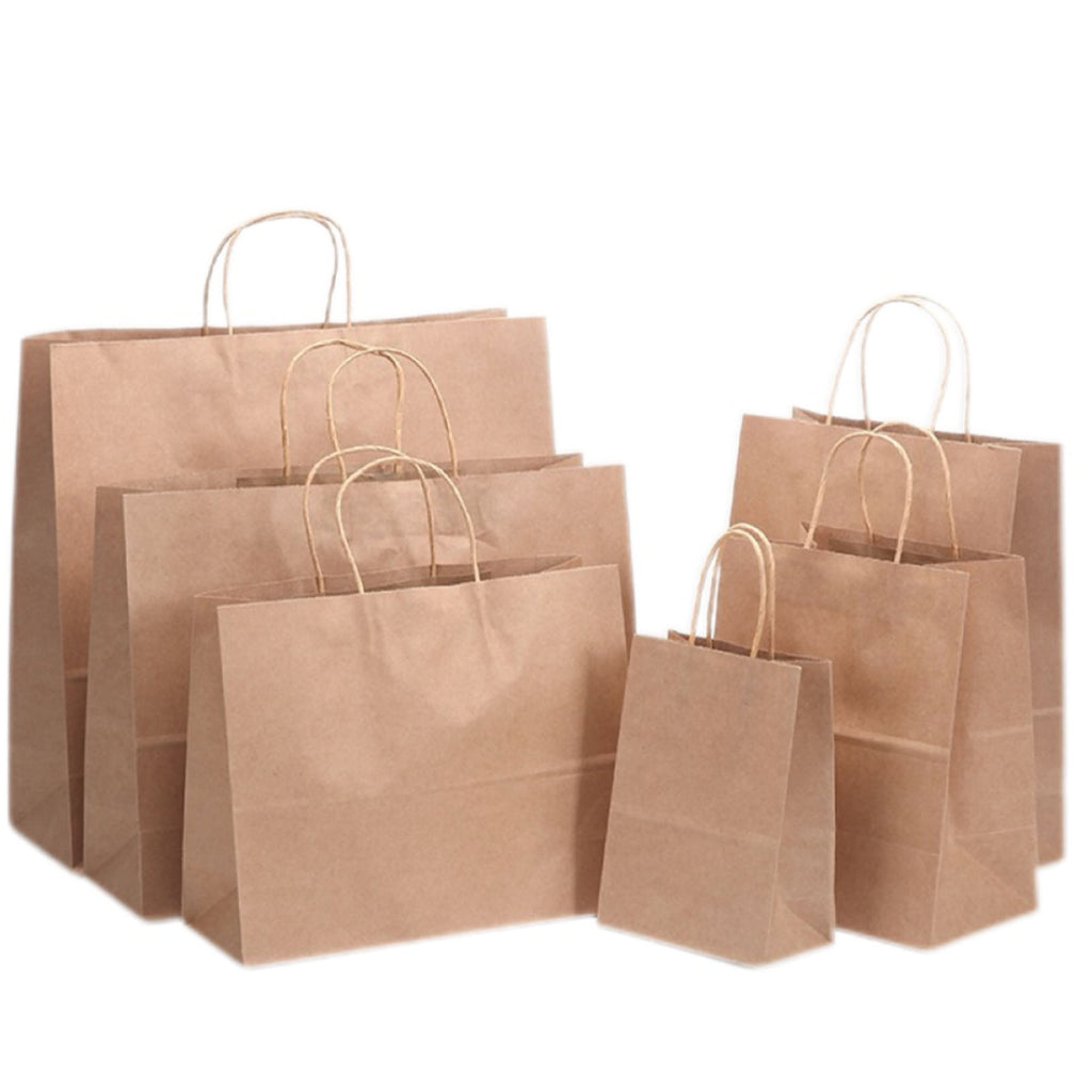 Durable Kraft Paper Bags With Handles - Eco-Friendly
