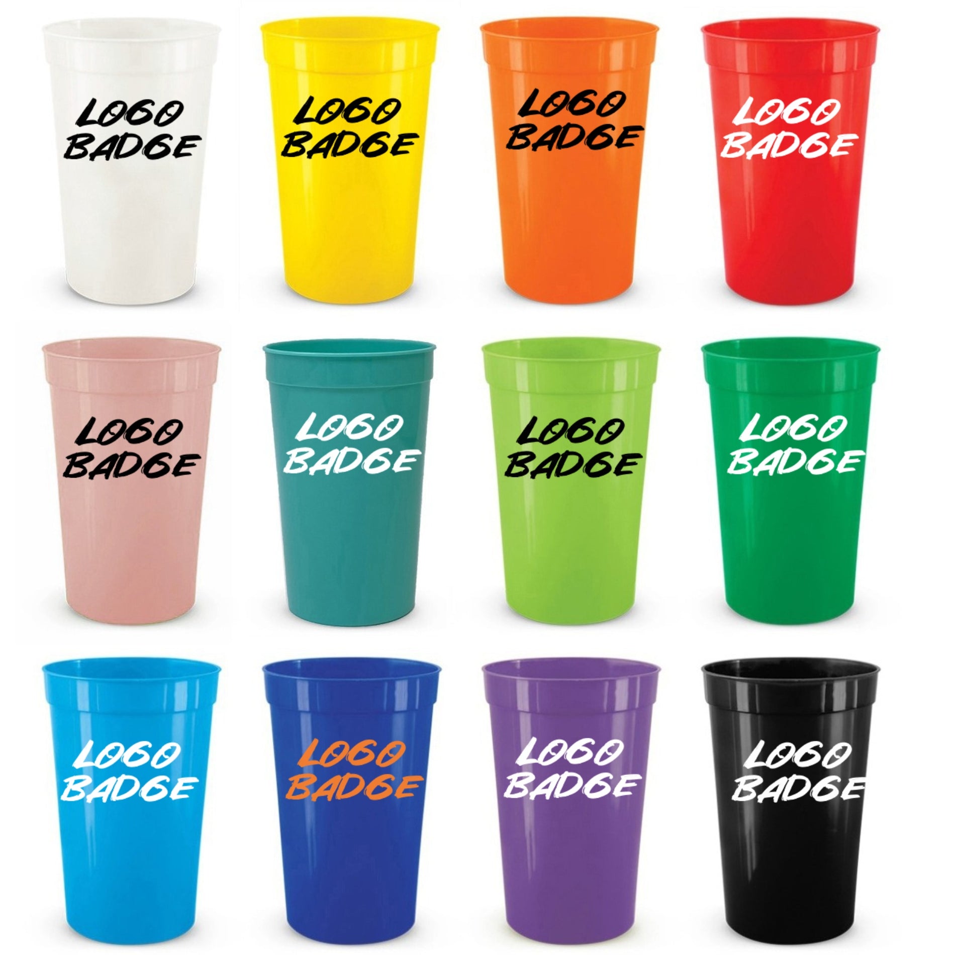 Stadium 16 Oz. Plastic Cups Reusable Drink Tumblers