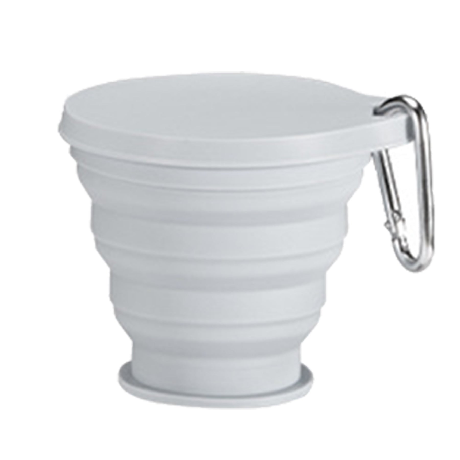 Silicone Collapsible Carabiner Cup with Lid