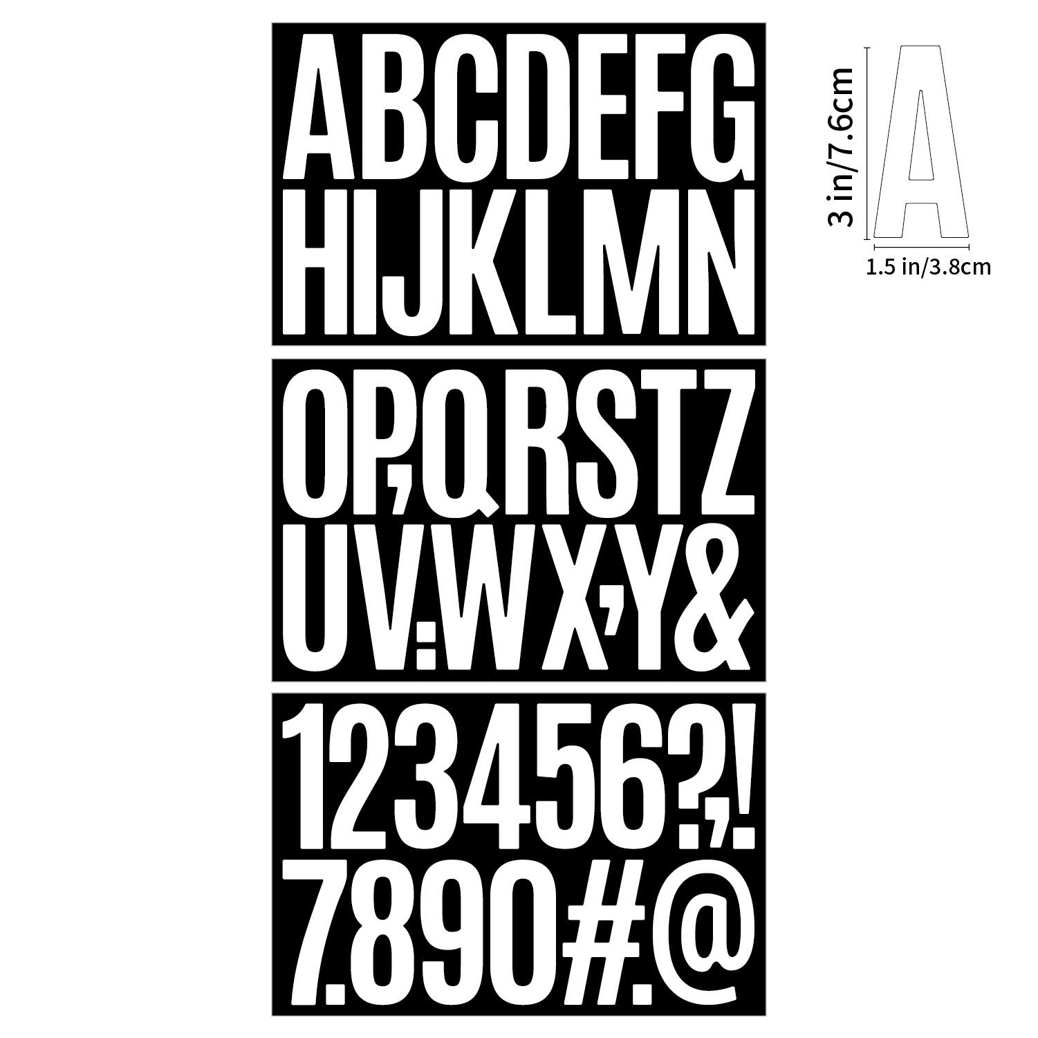 3" Letter Sticker