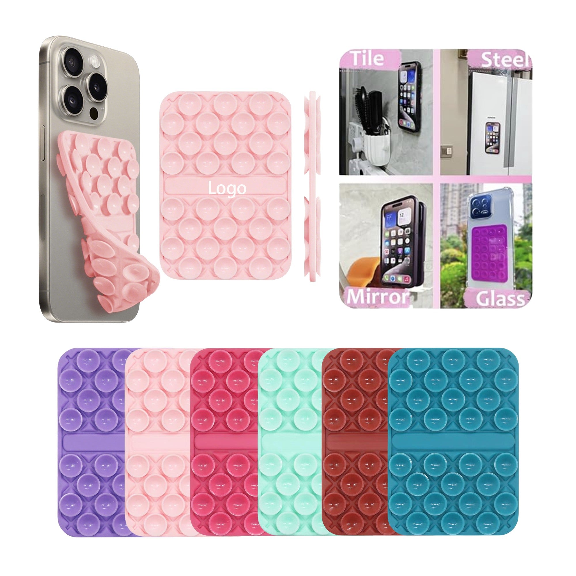 Dual-Sided Silicone Suction Phone Stand