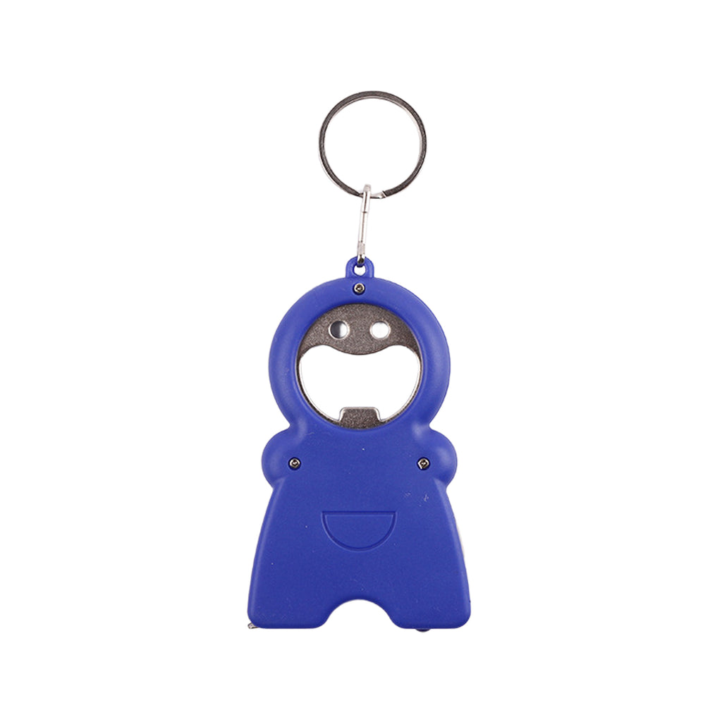 Plastic Keychain-Led Light, Tape Measure & Bottle Opener