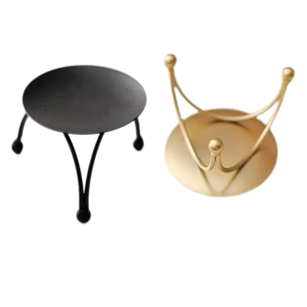 Long Legs Iron Aromatherapy Candle Tray Gold Candle Holder