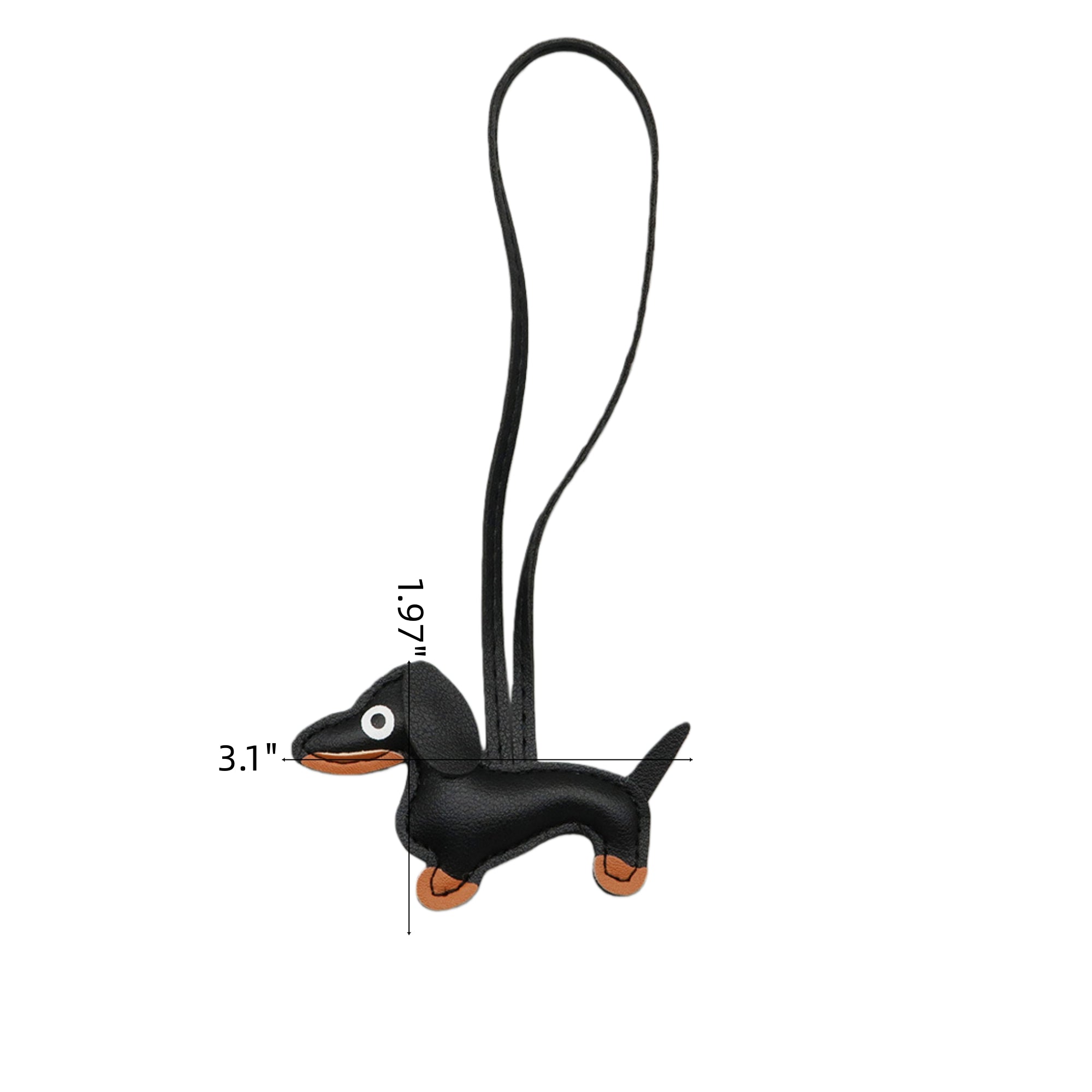 Cartoon Leather Puppy Bag Charm