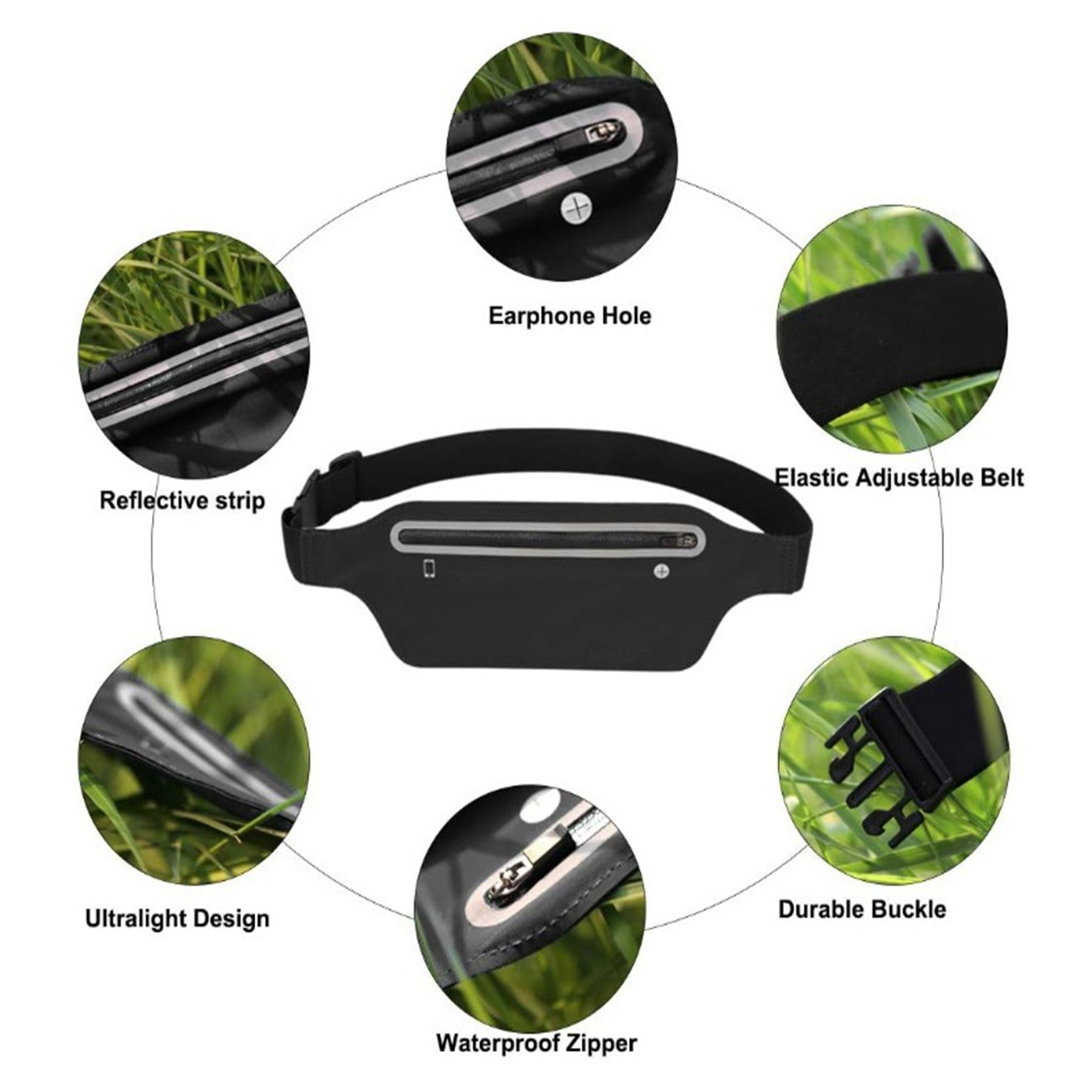 Adjustable Running Belt Waist Fanny Pack