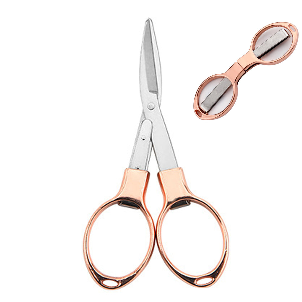 Glasses-Shaped Folding Stainless Steel Scissors