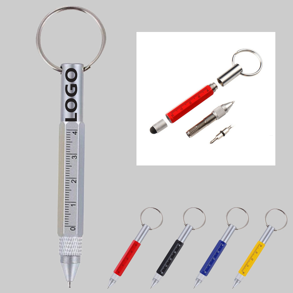 Multi-functional six in one tool pen