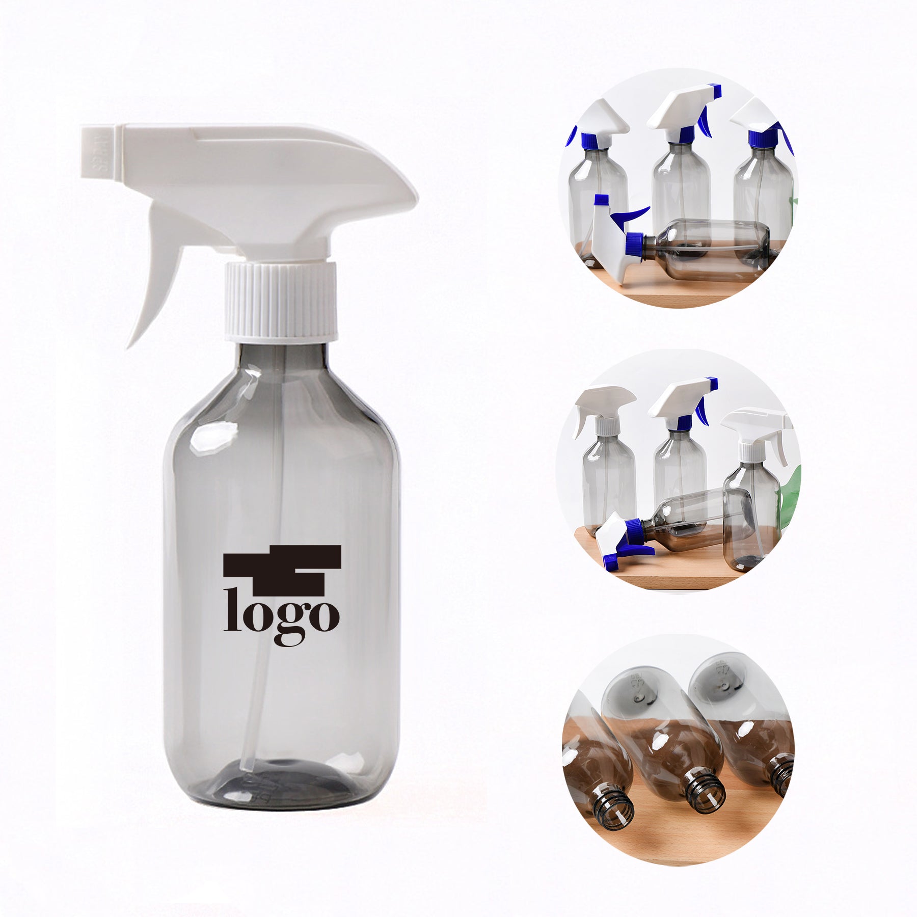 Transparent Black Spray Bottle