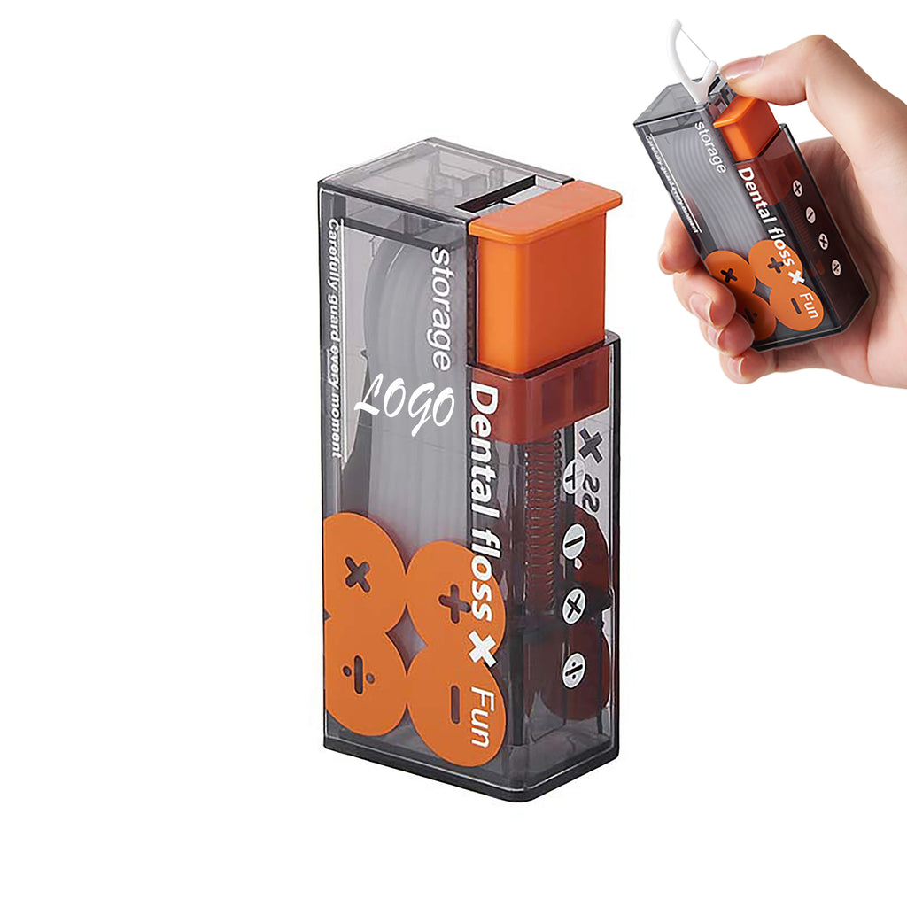 Portable Press-Action Dental Floss Holder