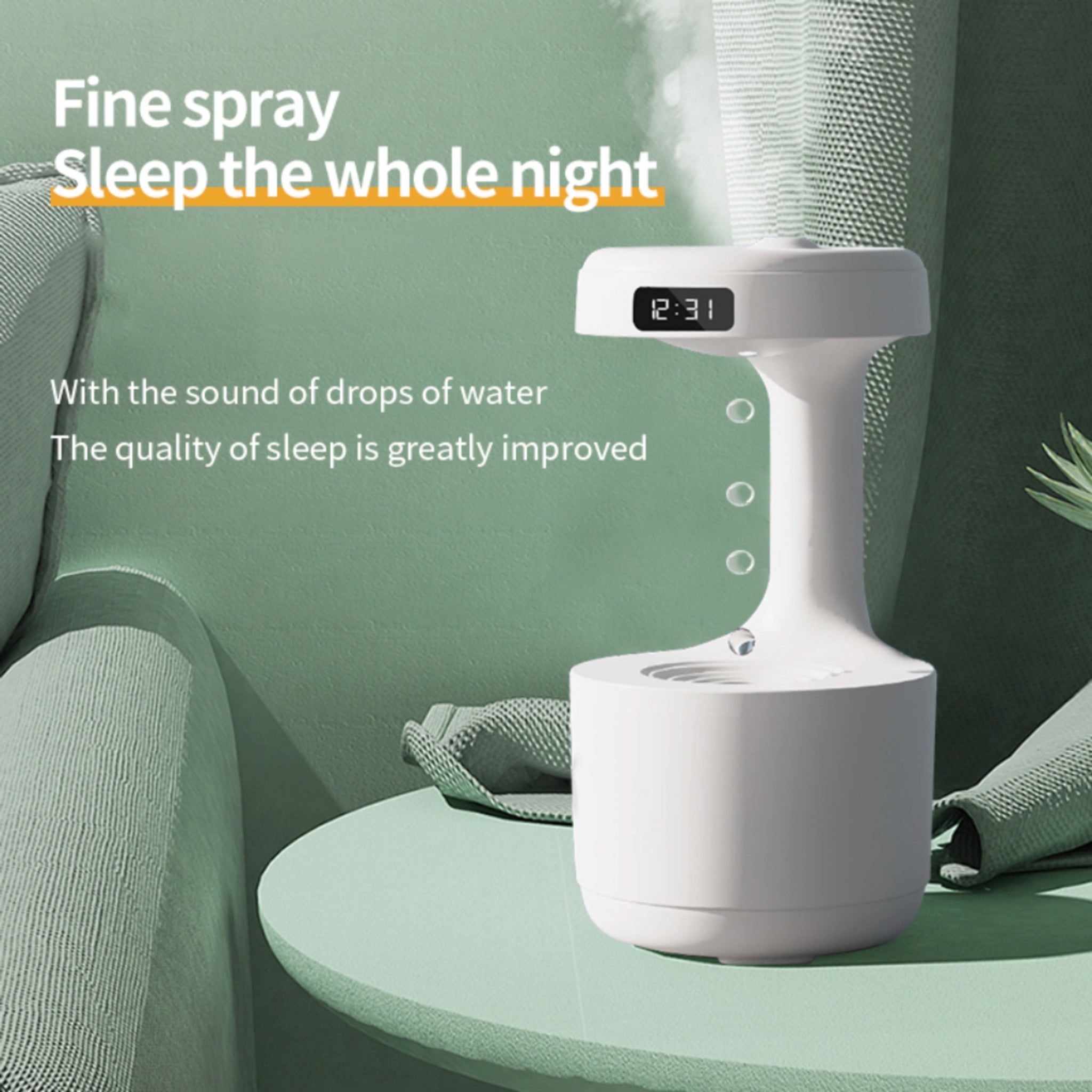 27Oz Reverse Flow Humidifier For Bedside Night Use