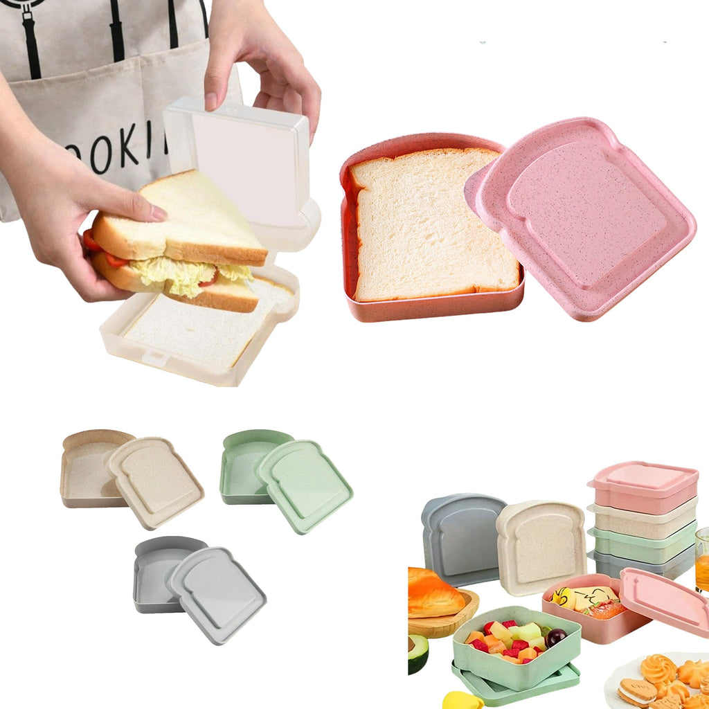 Eco-Friendly Wheat Straw Portable Sandwich Box