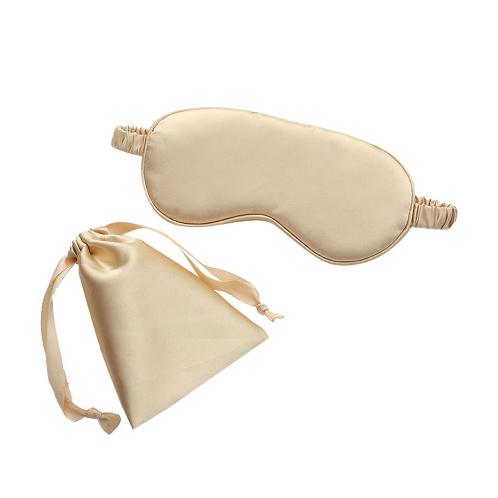 Imitation Silk Storage Eye Mask Cloth Bag Two-Piece Set