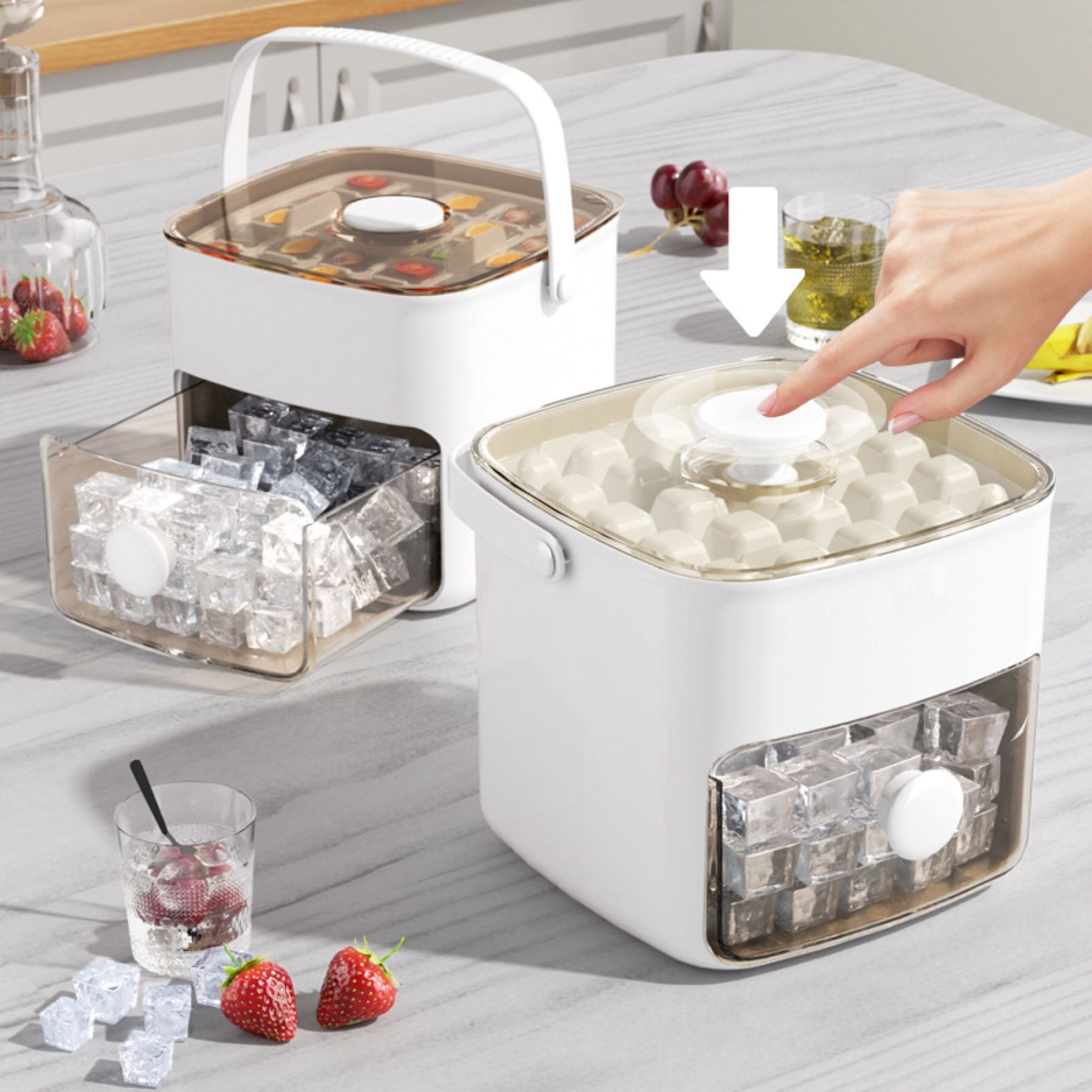 Press - Type Ice Cube Tray Mold