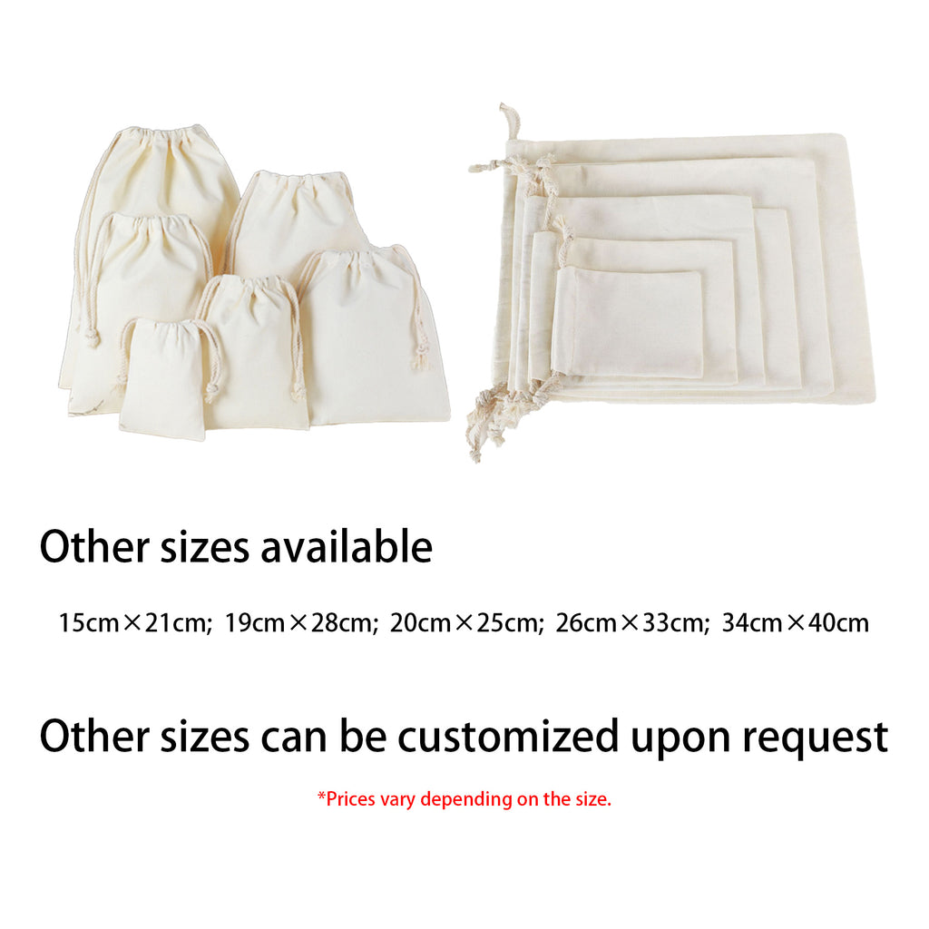 40cm High Drawstring Canvas Bag